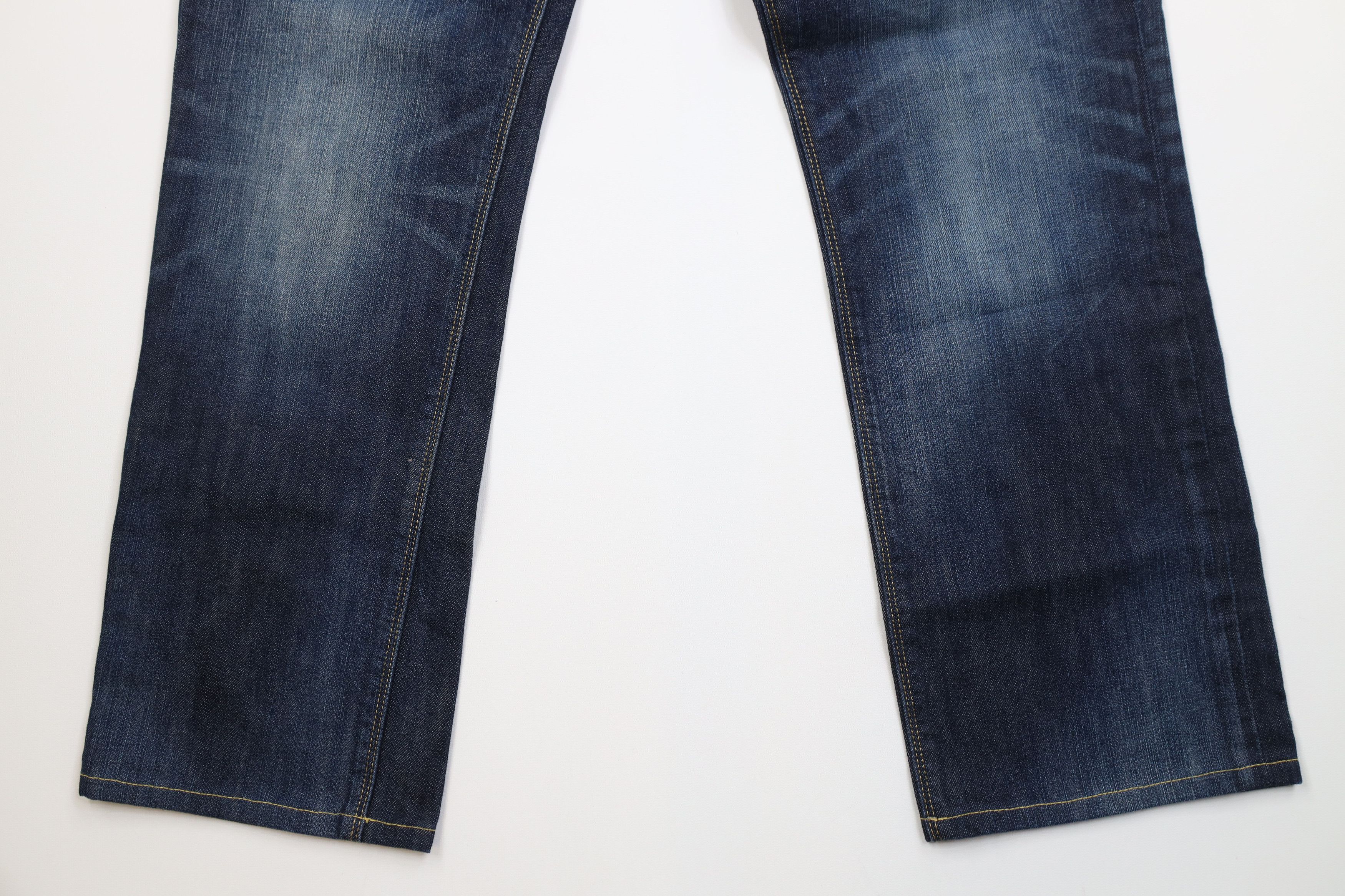 Express Express Rocco Slim Fit Straight Leg Denim Jeans Blue Cotton Size US 33 - 4 Thumbnail