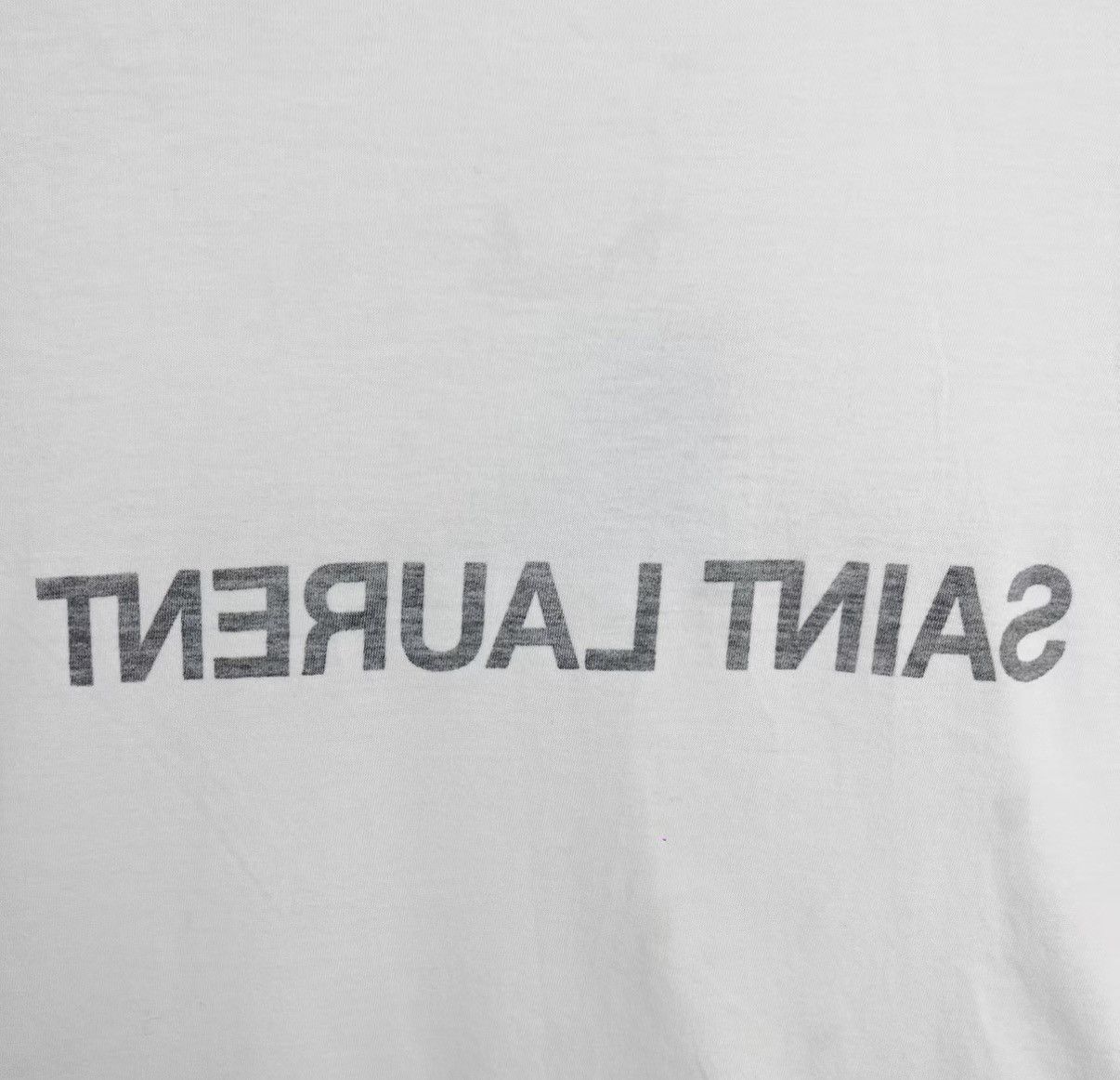 Saint Laurent Paris Saint Laurent / SLP Logo Print Short Sleeve T-Shirt K12 Size US S / EU 44-46 / 1 - 3 Thumbnail