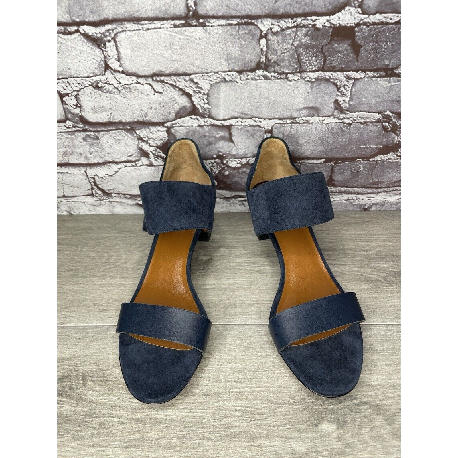 Aquatalia Aquatalia Blue Suede Leather Ankle Strap Heel Open Sandals W Size US 11 / IT 41 - 22 Thumbnail