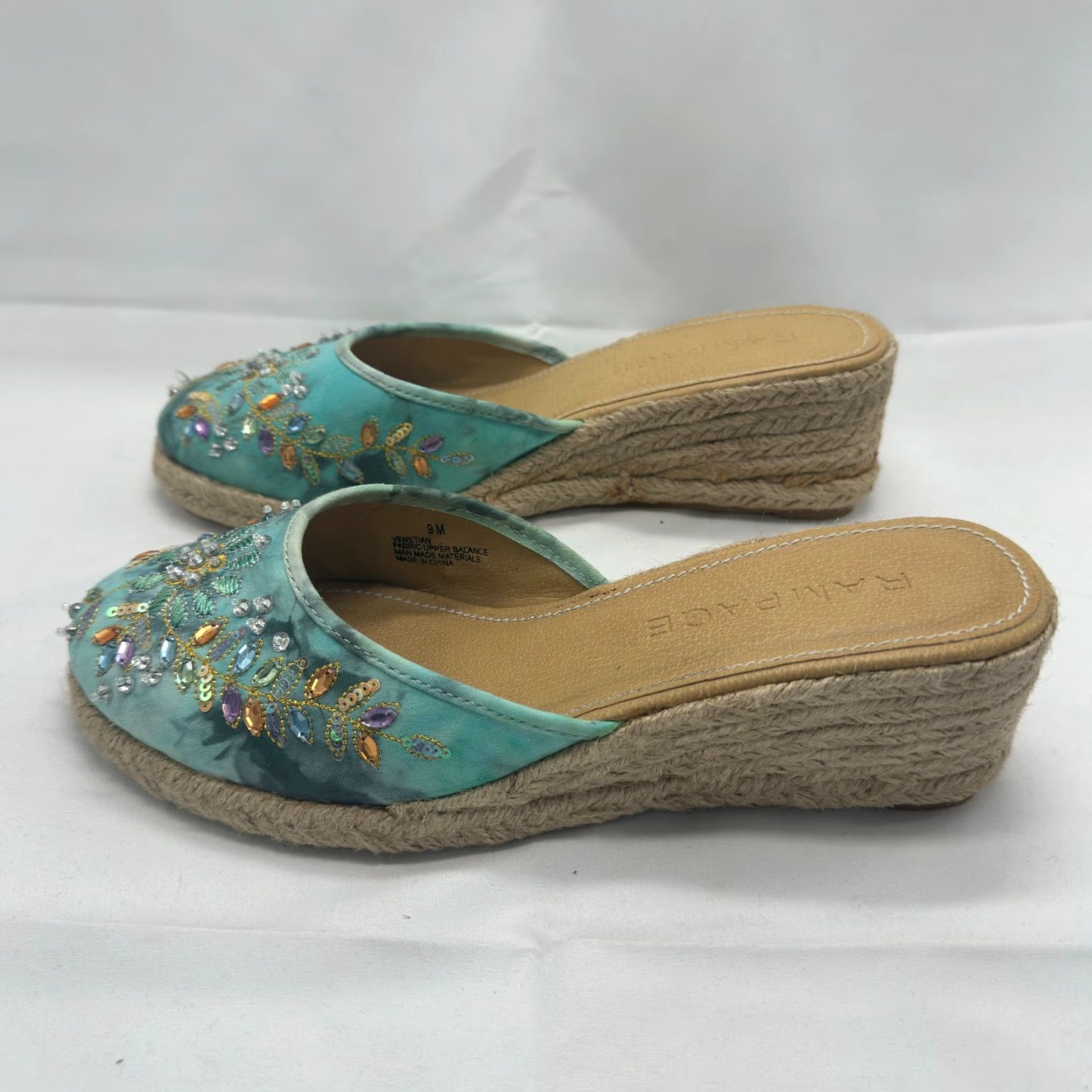 Vintage VINTAGE Rampage Espadrille Sandals 9 Wedge Boho Hippie Grunge Fairy Bohemian Sandals & Flip Flops Womens Size US 9 / IT 39 - 4 Thumbnail