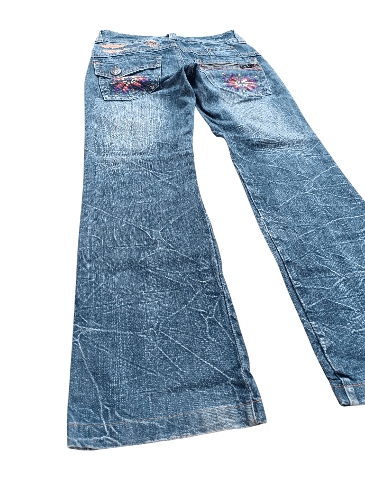Japanese Brand Rare Vintage Japanese Brand Flared Embroidery Jeans E247 Size US 28 / EU 44 - 4 Thumbnail