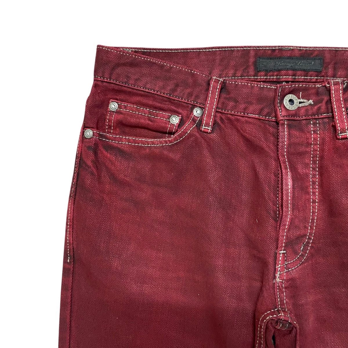 Lounge Lizard Lounge Lizard Red Blood Denim Jeans Size US 30 / EU 46 - 4 Thumbnail