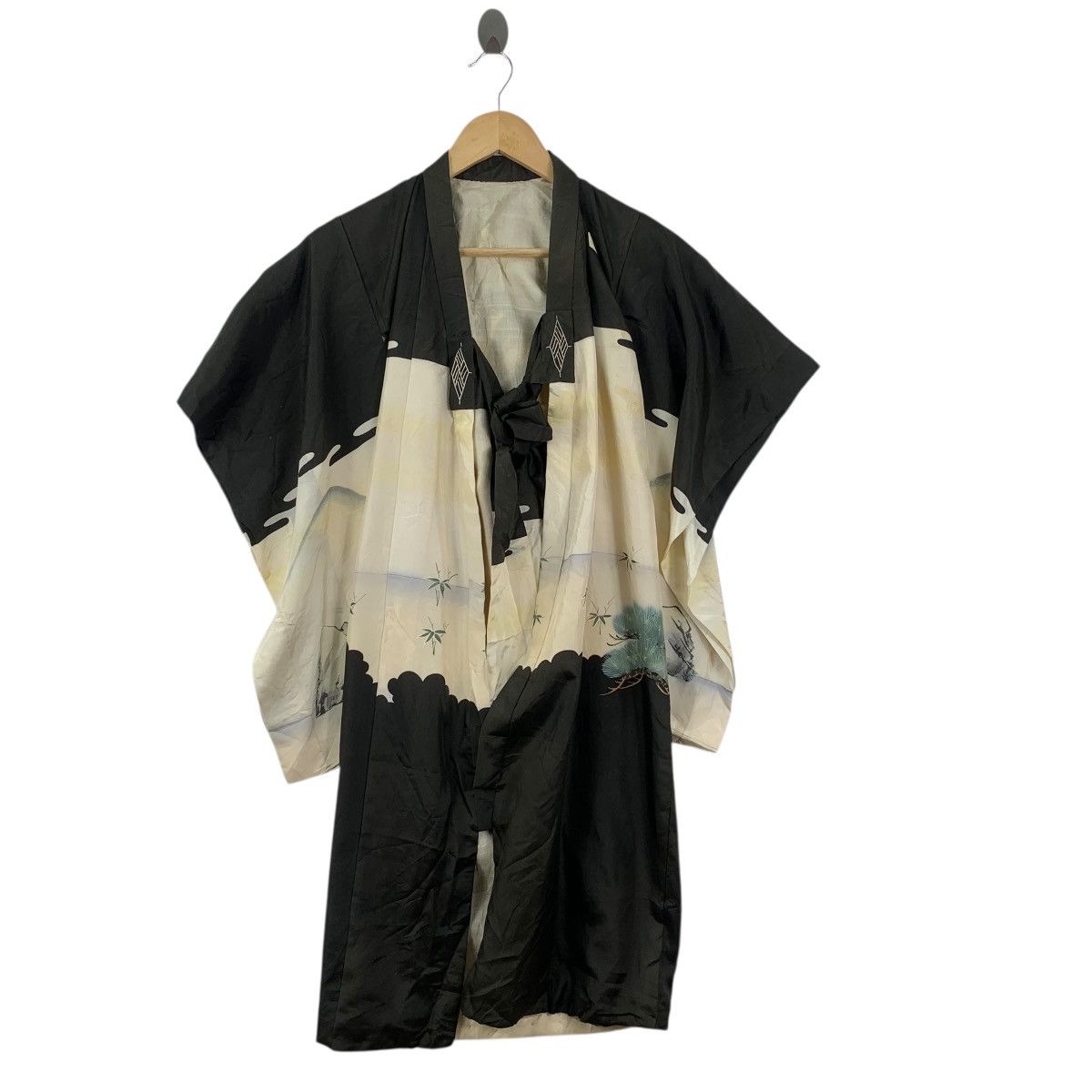 Vintage Vintage 70s KIMONO JAPAN SAMURAI EDO Traditional Geisha Robe Size XXL / US 16-18 / IT 52-54 - 4 Thumbnail