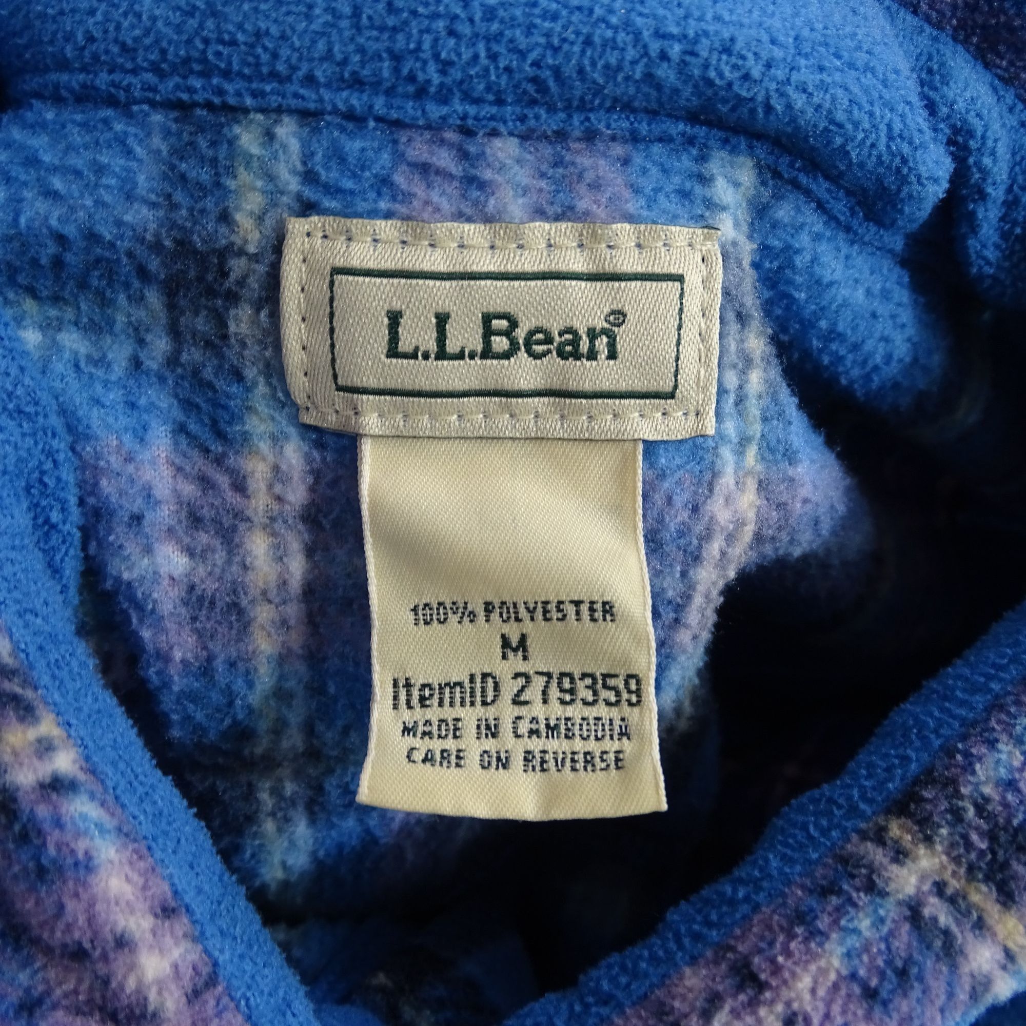 L.L. Bean Vintage LL Bean Blue Purple Plaid Fleece Shirt Women Size M Size M / US 6-8 / IT 42-44 - 6 Thumbnail