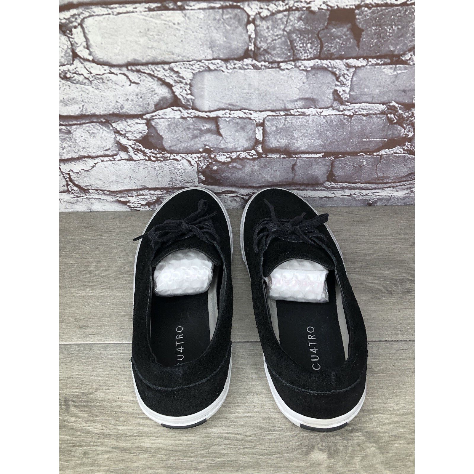 Other CU4TRO Black Suede Leather Lace Up Low Top Sneakers Shoes Wo Size US 10 / IT 40 - 5 Thumbnail