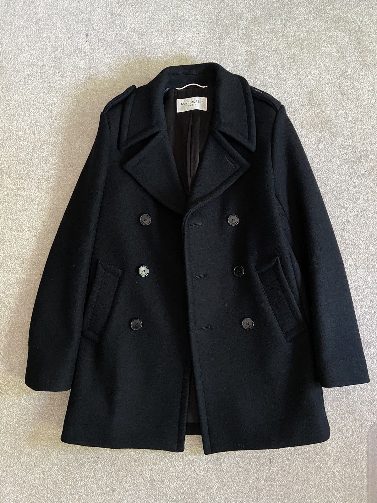Saint Laurent Caban Coat | Grailed
