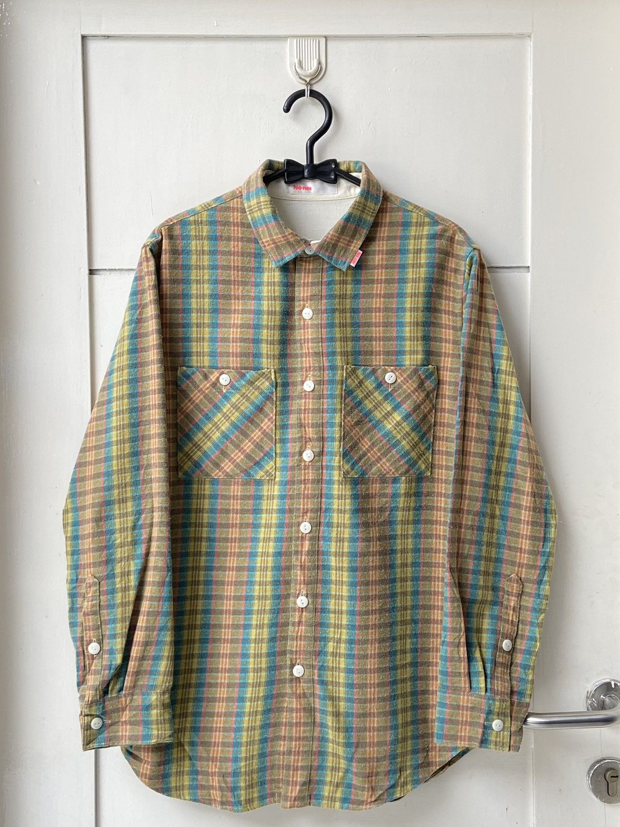 Issey Miyake × Ne-Net NE-NET Flannel Plaid Shirt Size US S / EU 44-46 / 1 - 10 Thumbnail