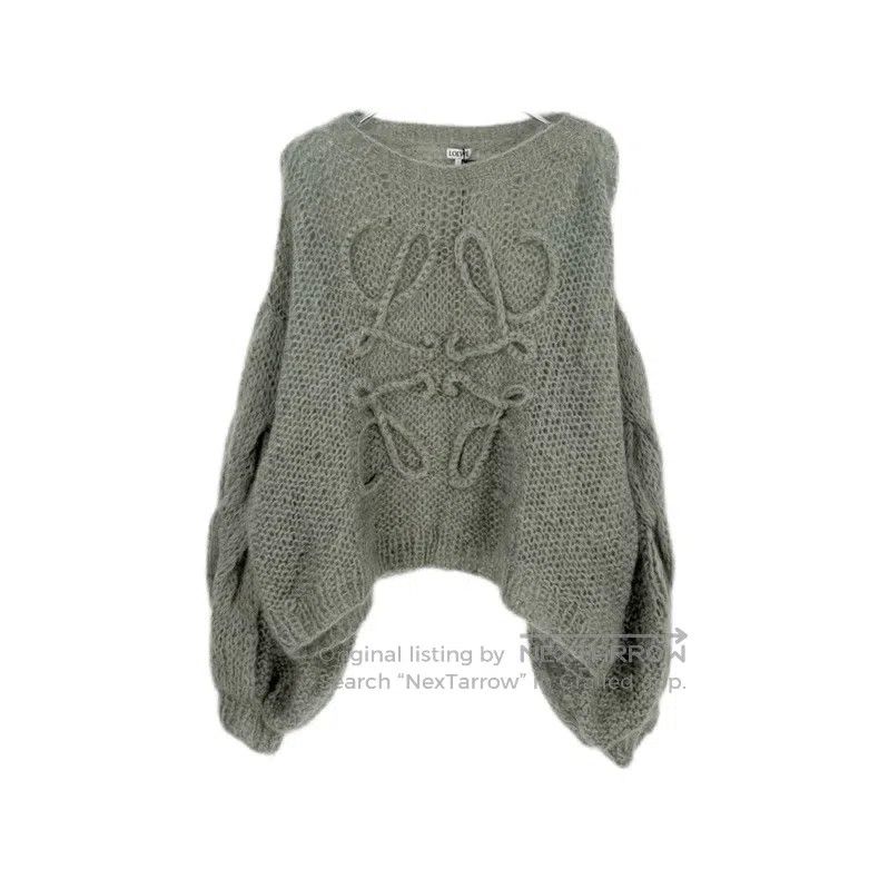 Loewe Loewe Gray Green Mohair Sweater Size L / US 10 / IT 46 - 1 Thumbnail