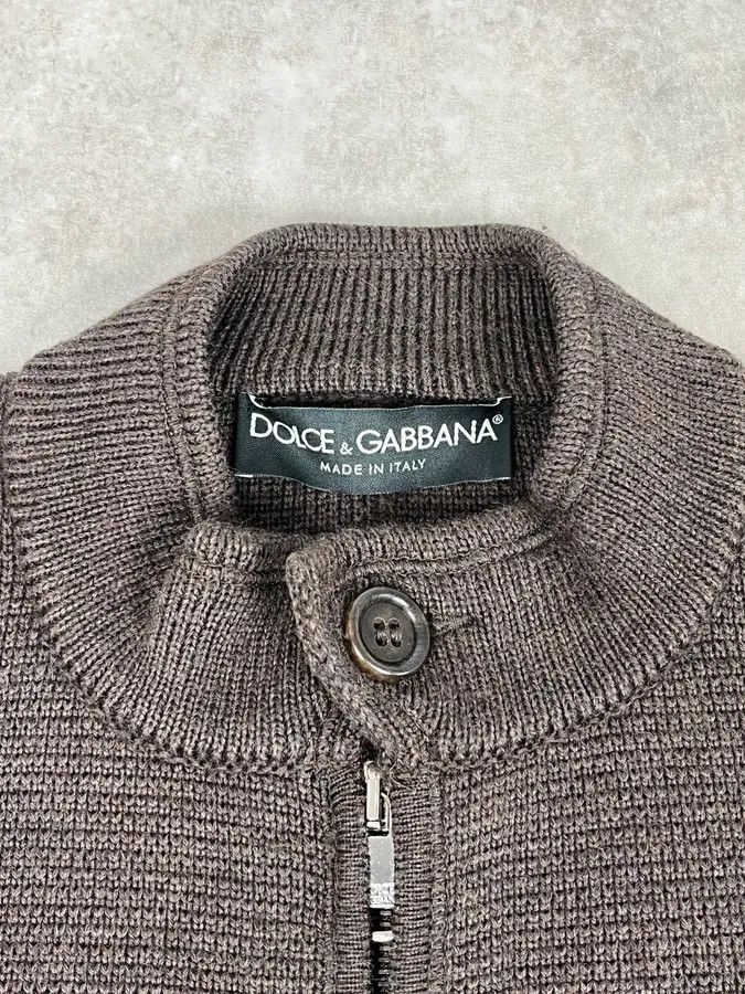 Dolce & Gabbana 2000s Dolce & Gabbana Brown Classy Zip-up Sweater Size US S / EU 44-46 / 1 - 9 Thumbnail