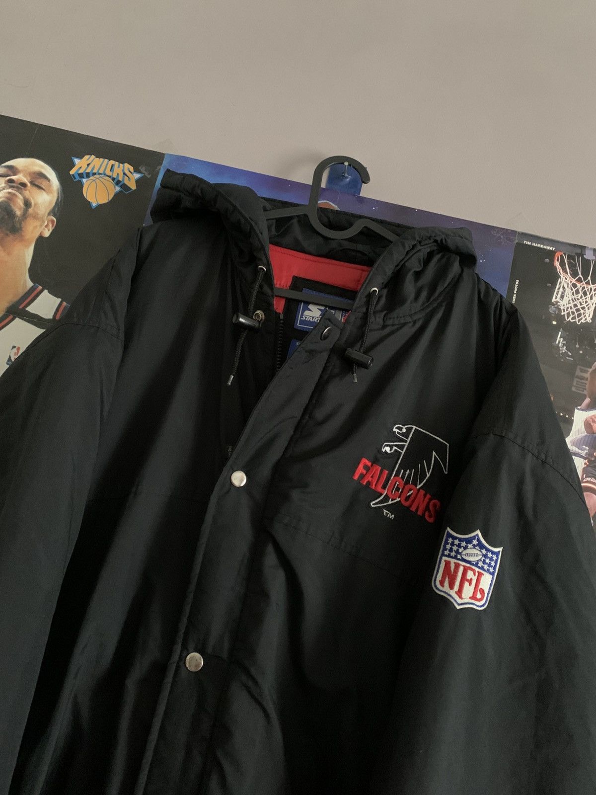 Starter 90s VTG Starter NFL Atlanta Falcons Bomber Hooded Jacket Size US L / EU 52-54 / 3 - 2 Thumbnail