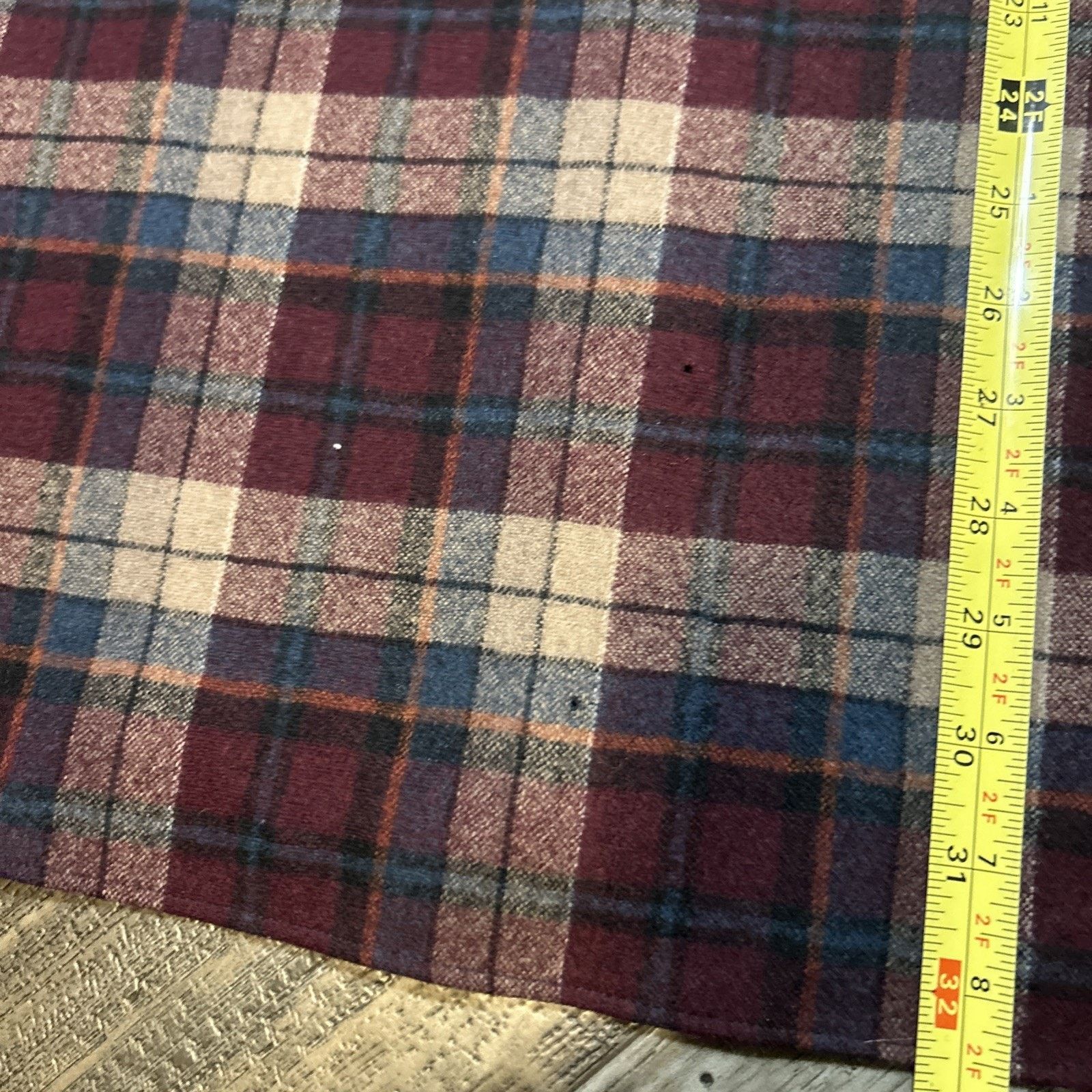 Pendleton Vtg Pendleton Virgin Wool USA Burgundy Plaid Flannel Large Size US L / EU 52-54 / 3 - 6 Thumbnail