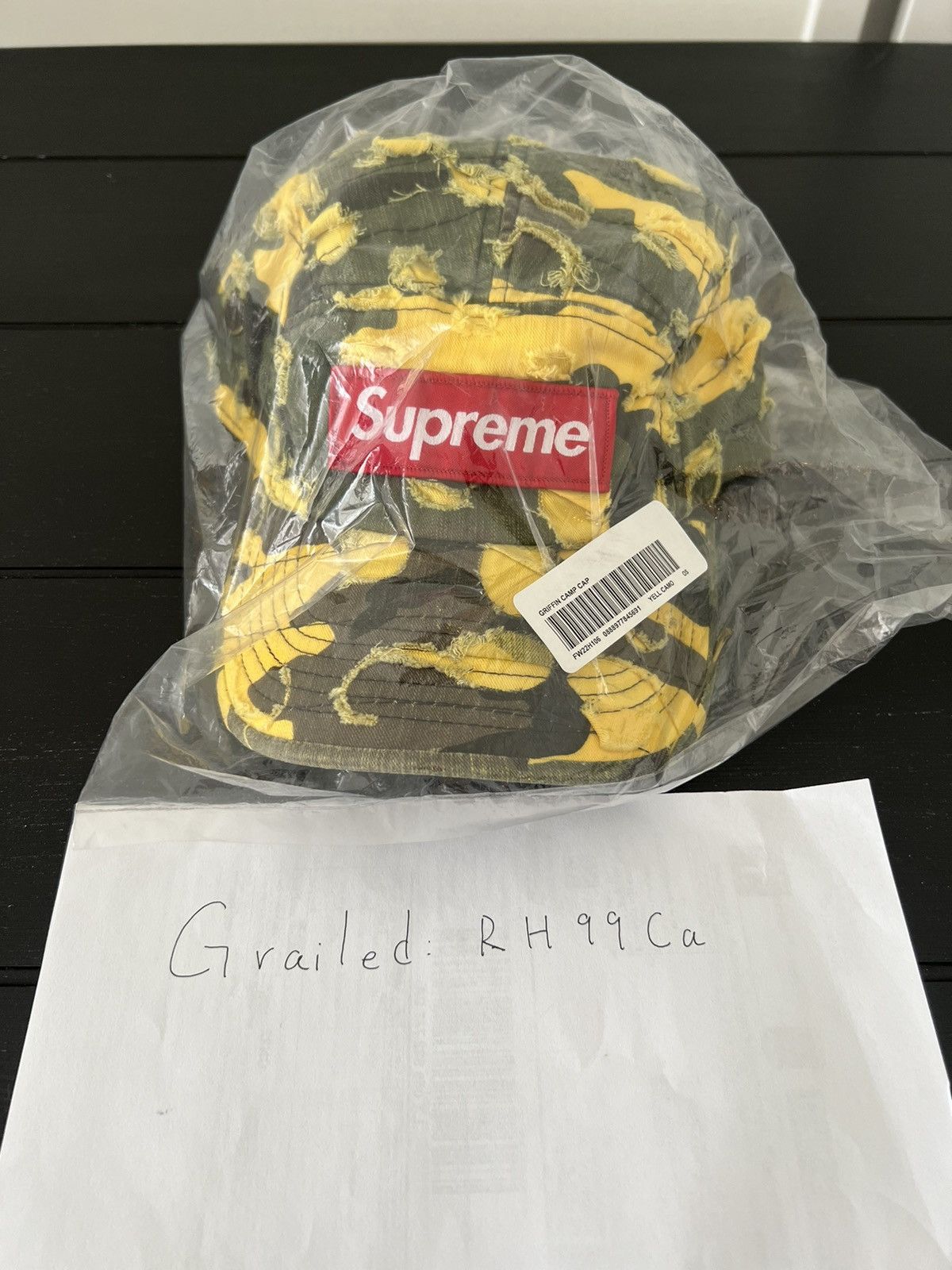 Supreme Supreme Griffin Camp Cap Yellow Camo | Grailed