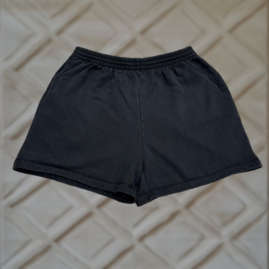 SKIMS Skims Sweatshorts Womens XL Black Elastic Waist Cotton Lounge Casual Shorts Size 40" / US 18 - 1 Thumbnail