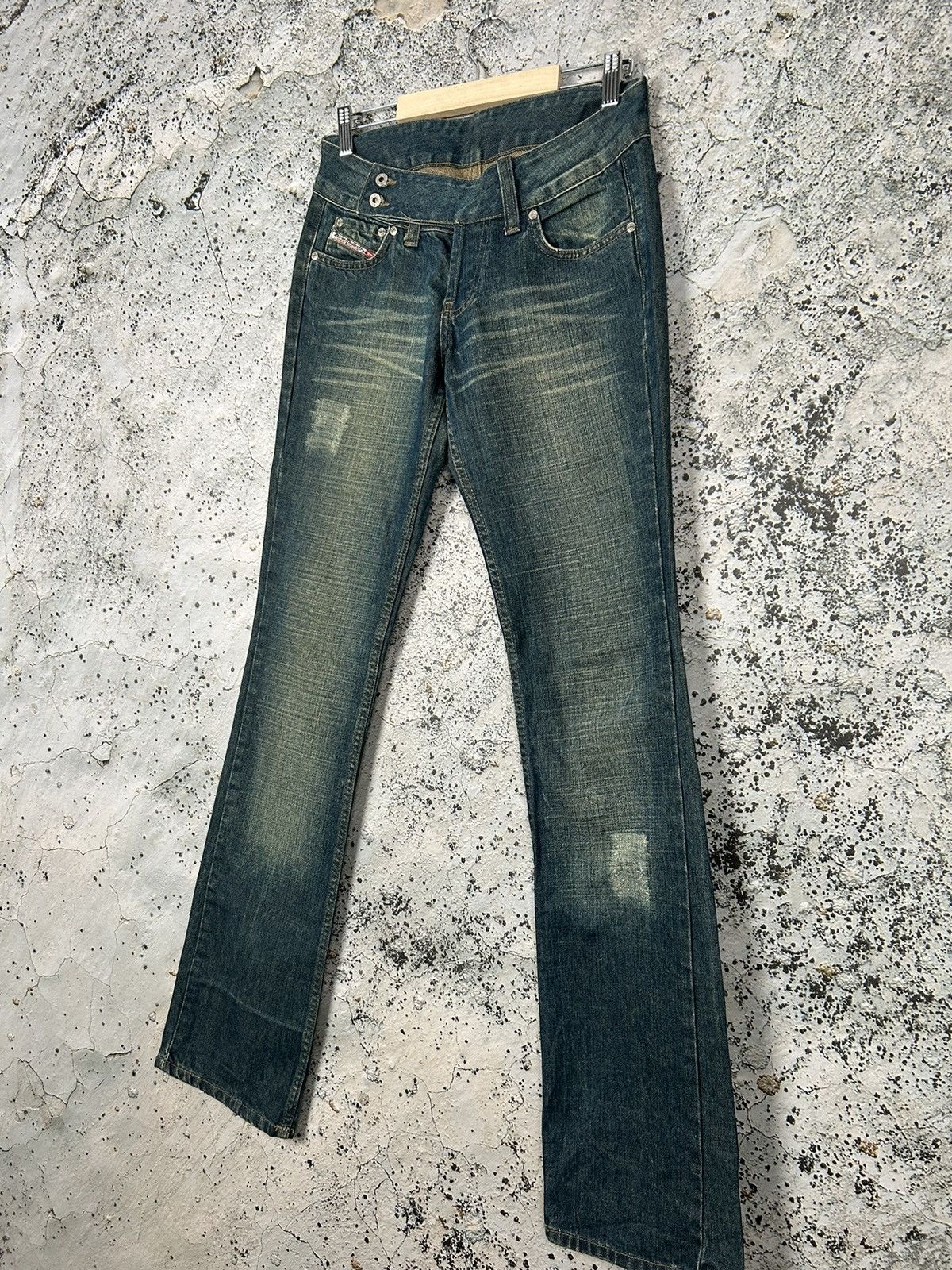 Diesel Vintage Diesel Flared Jeans Y2K Grunge Punk Rock Rare Size US 27 - 2 Thumbnail