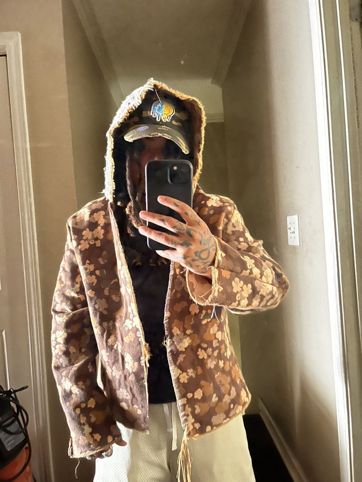 Handmade × Other 1 of 1 Made in Pain Cut & Sewn Distressed Earth Tone Jacket Size US L / EU 52-54 / 3 - 4 Thumbnail