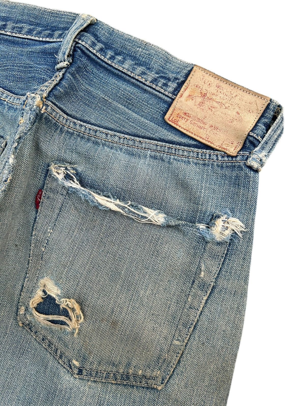 Kapital Vintage Joe McCoy Selvedge Thrashed Repair Denim Jeans Size US 30 / EU 46 - 16 Thumbnail