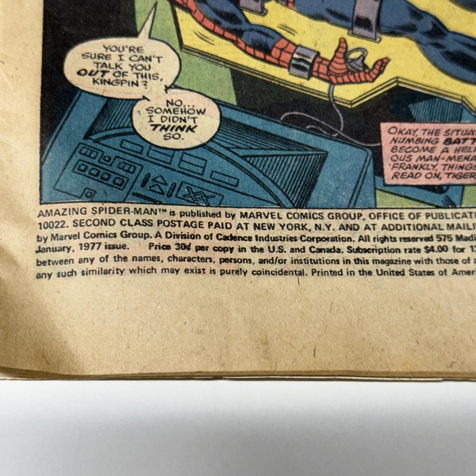 Marvel Comics VTG Marvel The Amazing Spider-Man #164 JAN 1977 KINGPIN VG+ Size ONE SIZE - 7 Thumbnail