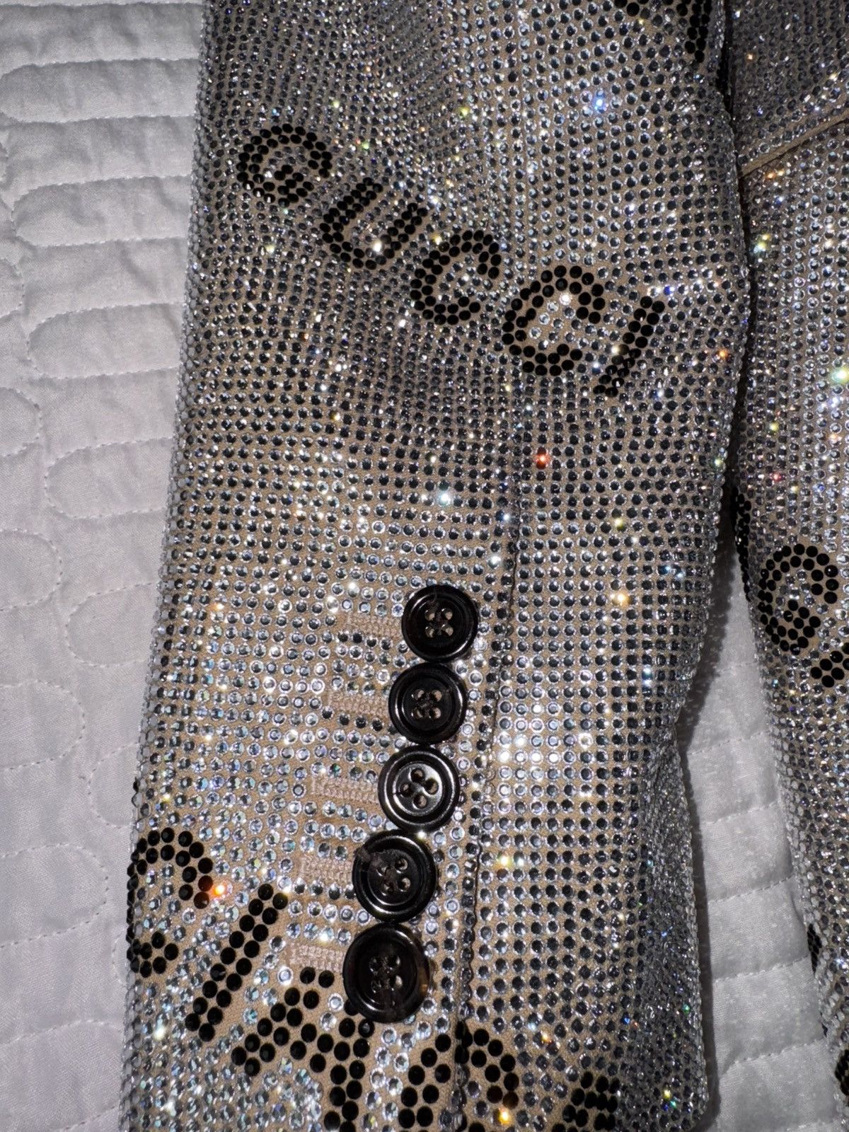 Balenciaga × Gucci Gucci x Balenciaga Crystal Hourglass Jakcet Size XS / US 0-2 / IT 36-38 - 8 Thumbnail