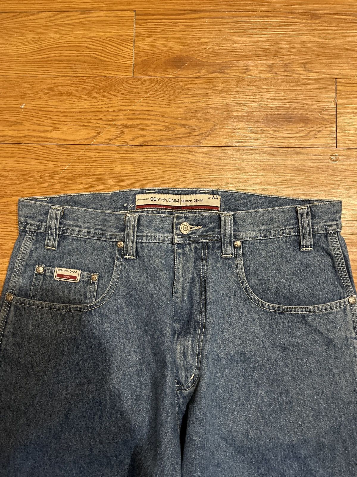 Vintage vintage 90’s baggy 96 north denim jeans Size US 34 / EU 50 - 4 Thumbnail