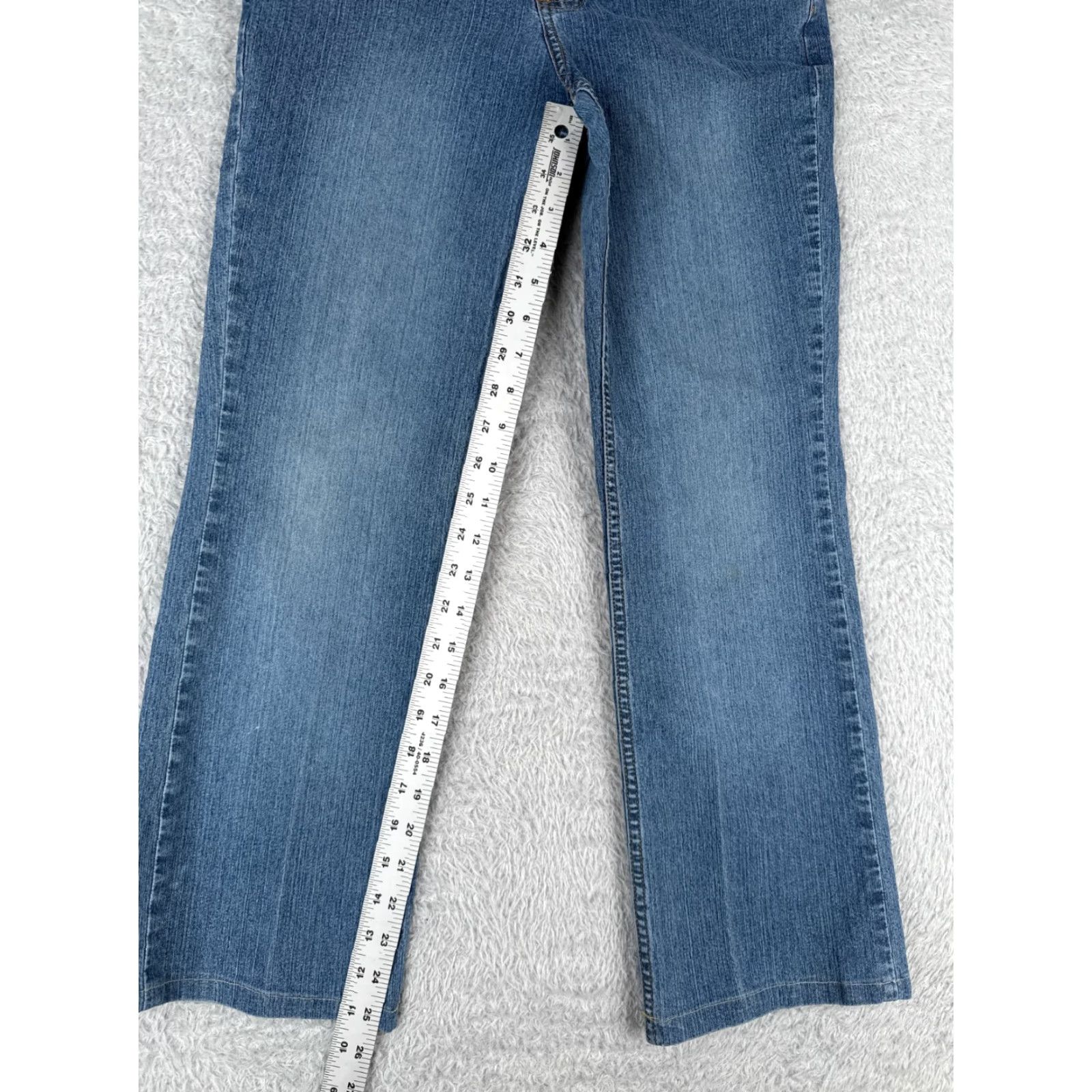 Mossimo Mossimo Premium Jeans Womens 6 Blue Denim Bootcut Mid Rise Cotton Blend 28x25 Size 28" / US 6 / IT 42 - 7 Thumbnail