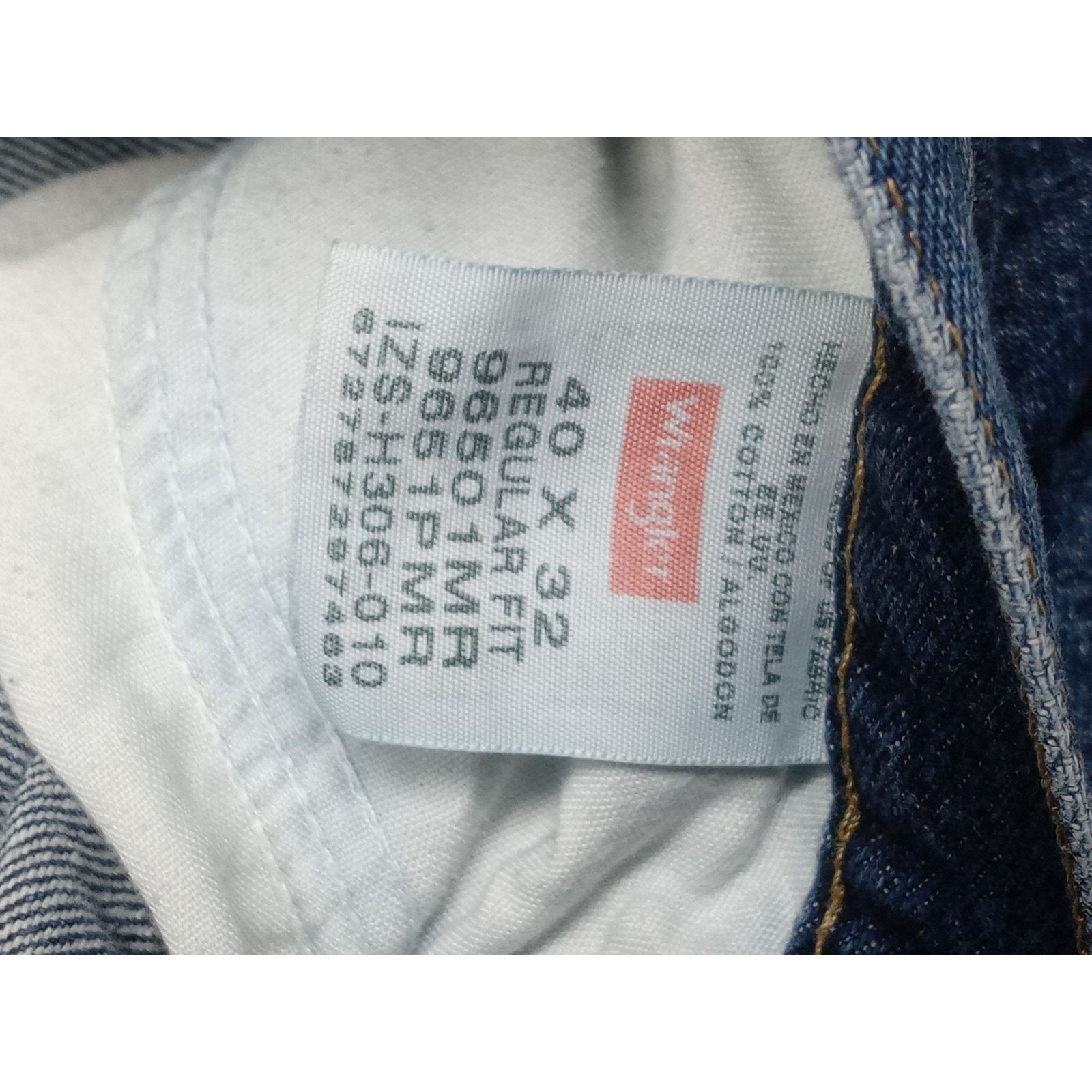 Wrangler Wrangler (40x32) Men's Regular Fit Blue Jeans Size US 40 / EU 56 - 2 Thumbnail