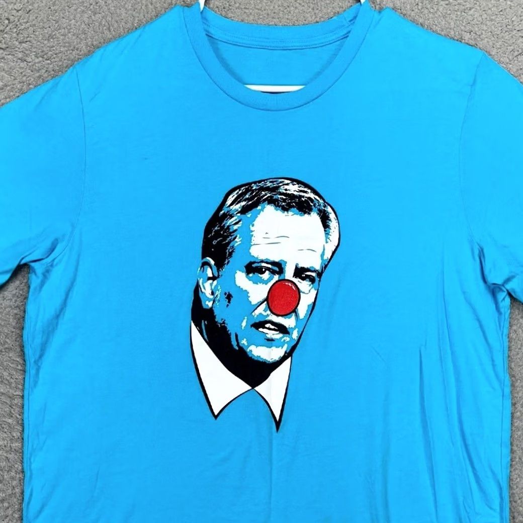 Vintage Barstool Sports T-Shirt Mens Large Blue Goodell Clown Red Nose Short Sleeve Tee Size US L / EU 52-54 / 3 - 2 Thumbnail