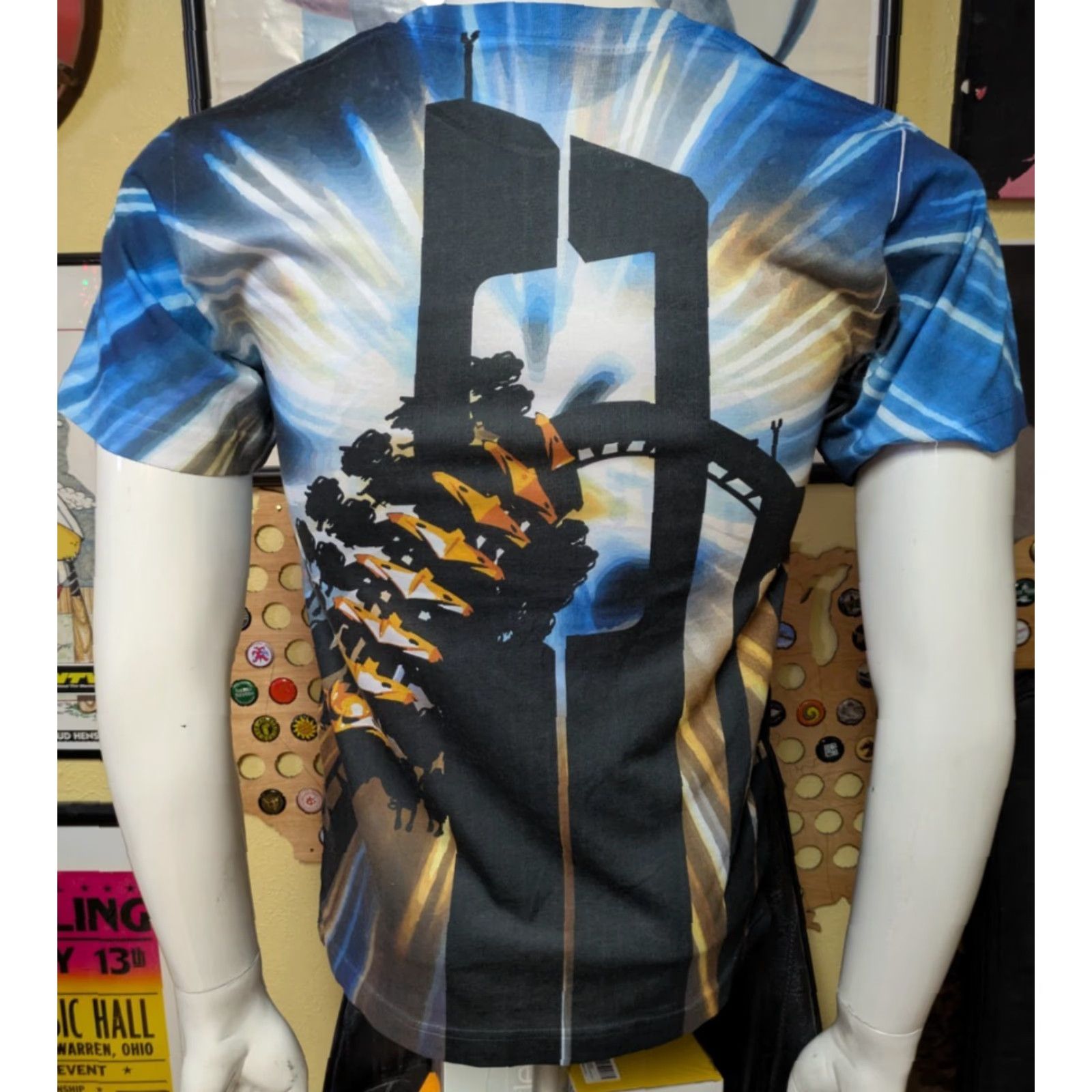 Vintage Cedar Point Amusement Park Gatekeeper Roller Coaster Allover Print T Shirt Small Size US S / EU 44-46 / 1 - 3 Thumbnail