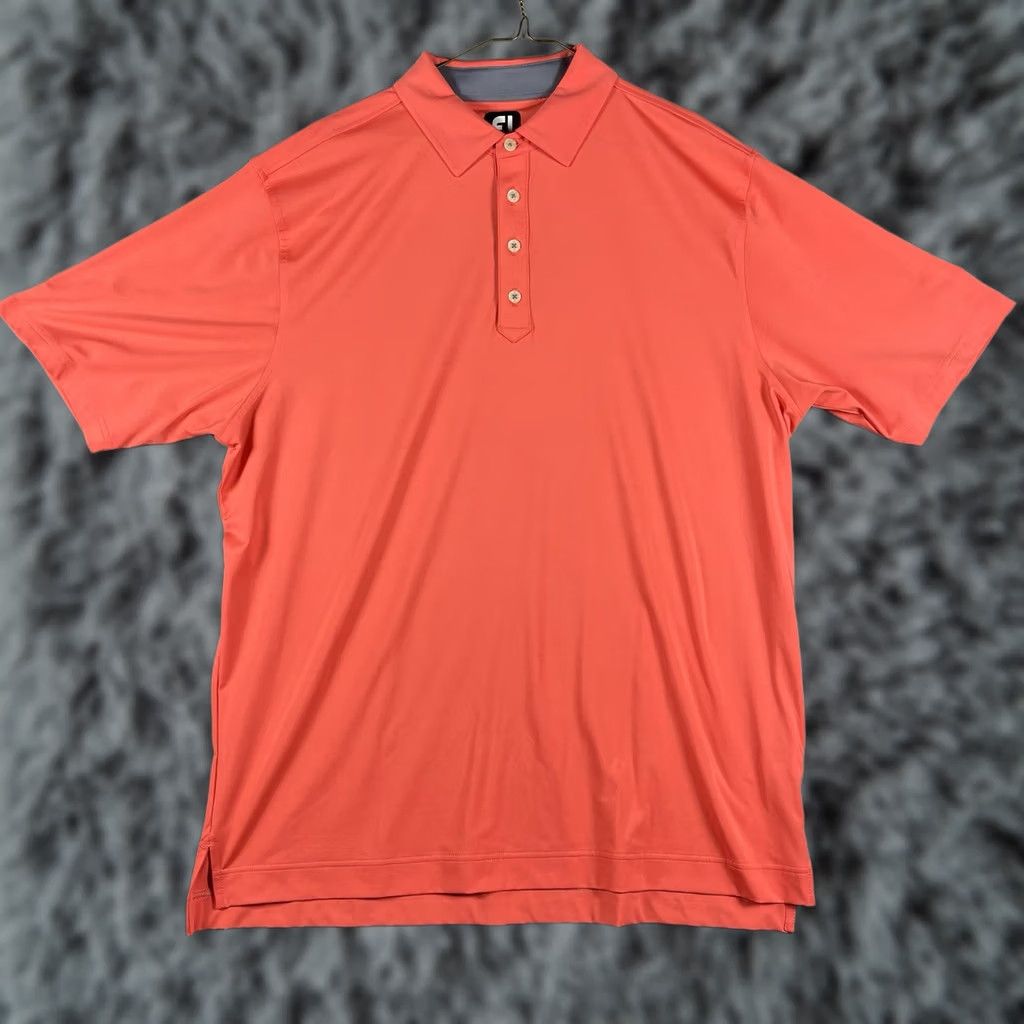 Footjoy FootJoy Polo Shirt Men's XL Pink Embroidered Logo Tennessee National Golf Course Geometric Short Sleeve Collared Pullover Activewear Sports Shirt Size US XL / EU 56 / 4 - 1 Thumbnail