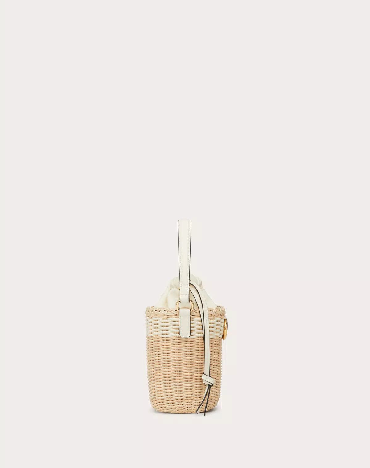 Valentino o1s1wg110625 Size: OS/Wicker Bucket Bag in Ivory/Beige Size ONE SIZE - 6 Thumbnail