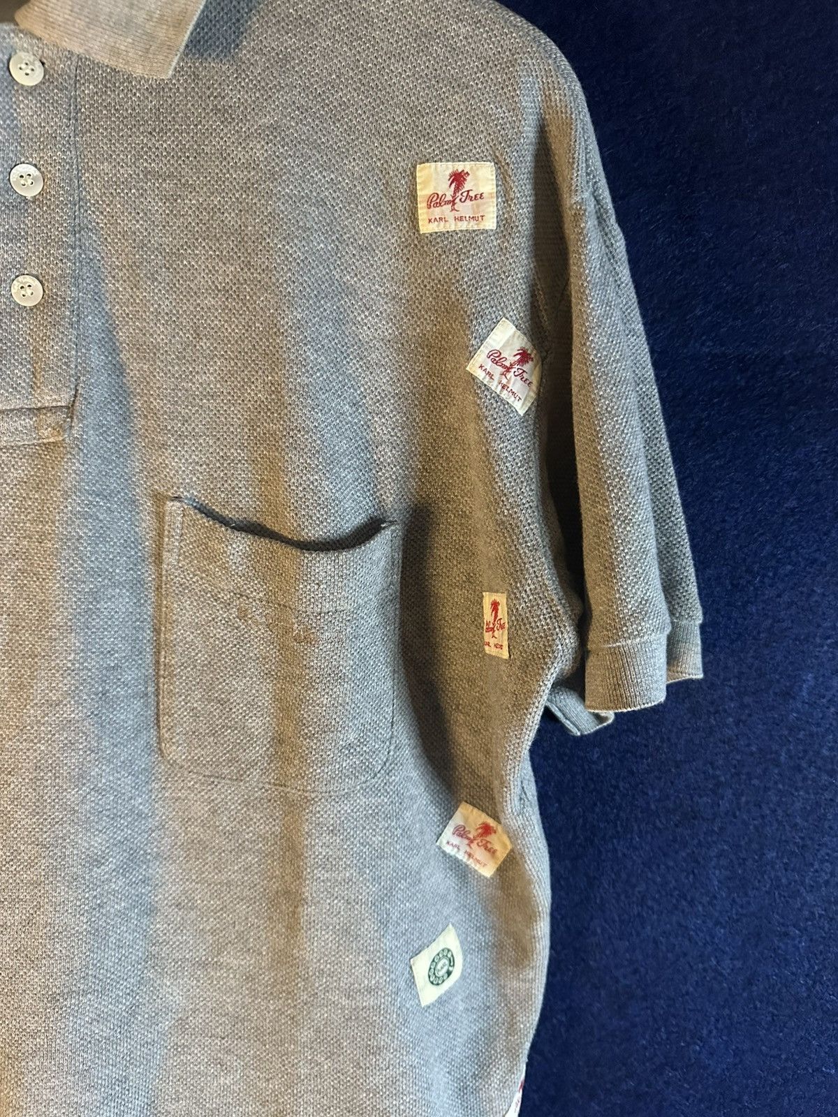 Karl Helmut Vintage Karl Helmut Poloshirt Multi Patchwork Size US M / EU 48-50 / 2 - 3 Thumbnail