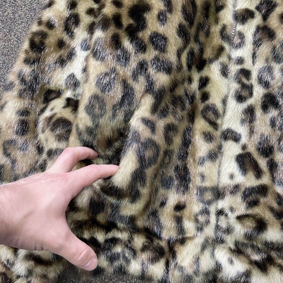 Genuine Leather Vintage Y2K Leopard Jacket Furry Mohair BALENCIAGA Style Size M / US 6-8 / IT 42-44 - 3 Thumbnail