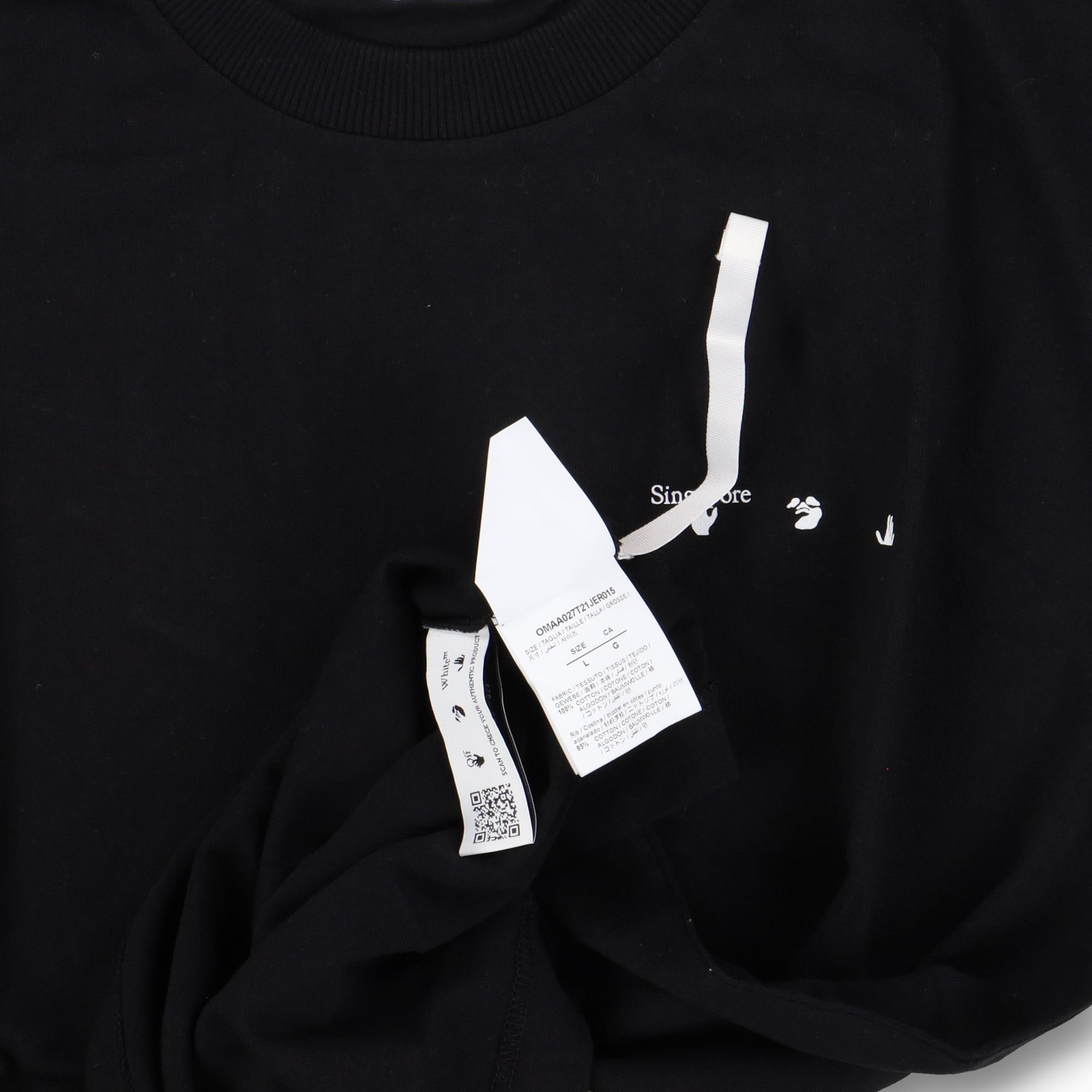 Off-White Black Singapore Exclusive Arrows T-Shirt Size US L / EU 52-54 / 3 - 4 Thumbnail