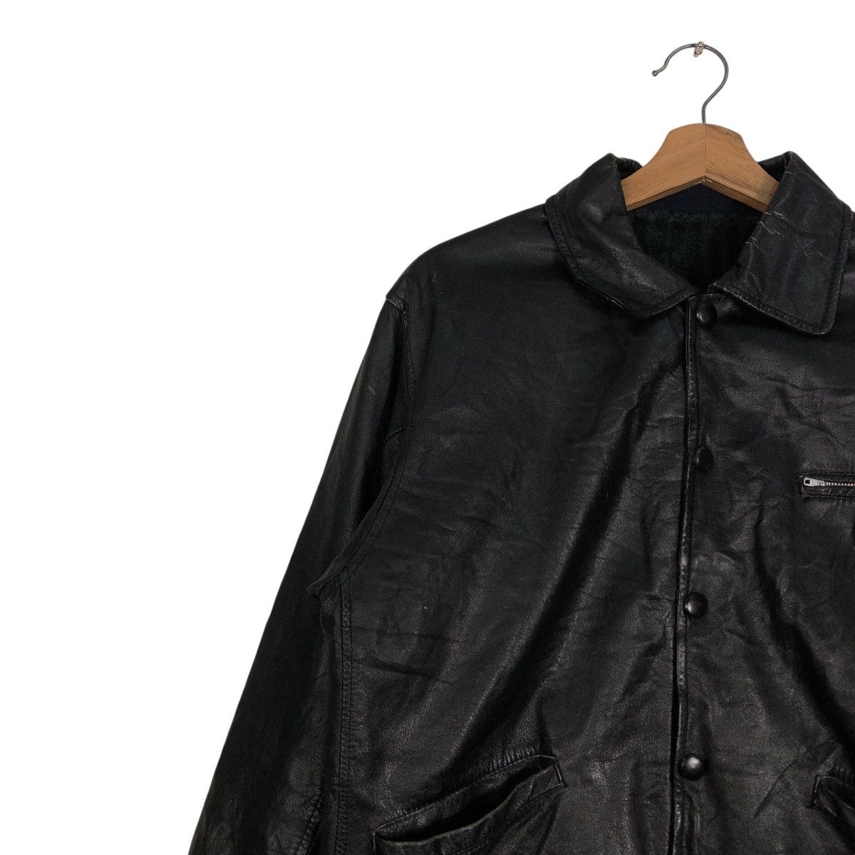 Japanese Brand 📌Vintage Biker Cafe Racer Leather Jacket Japan Issey Miyake Size US M / EU 48-50 / 2 - 8 Thumbnail