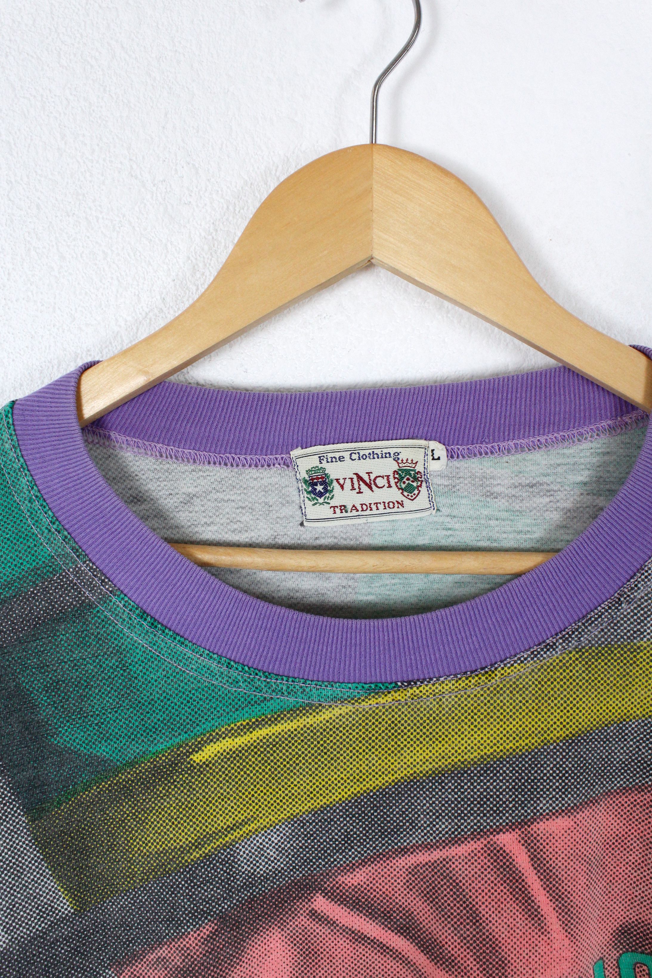 Vintage Vintage RARE Oceano All Over Printed Tee T-shirt 90s Hype Size US L / EU 52-54 / 3 - 4 Thumbnail
