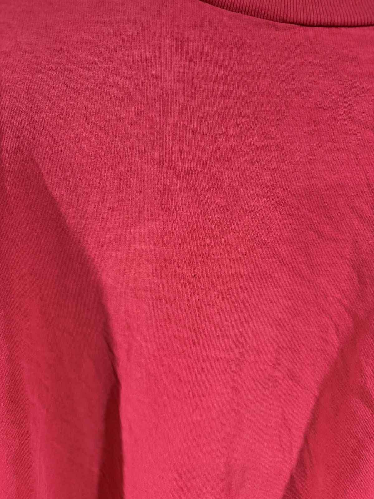 Vintage 1990s Vintage Red Blank Single Stitch Faded Distressed LS XL Size US XL / EU 56 / 4 - 4 Thumbnail
