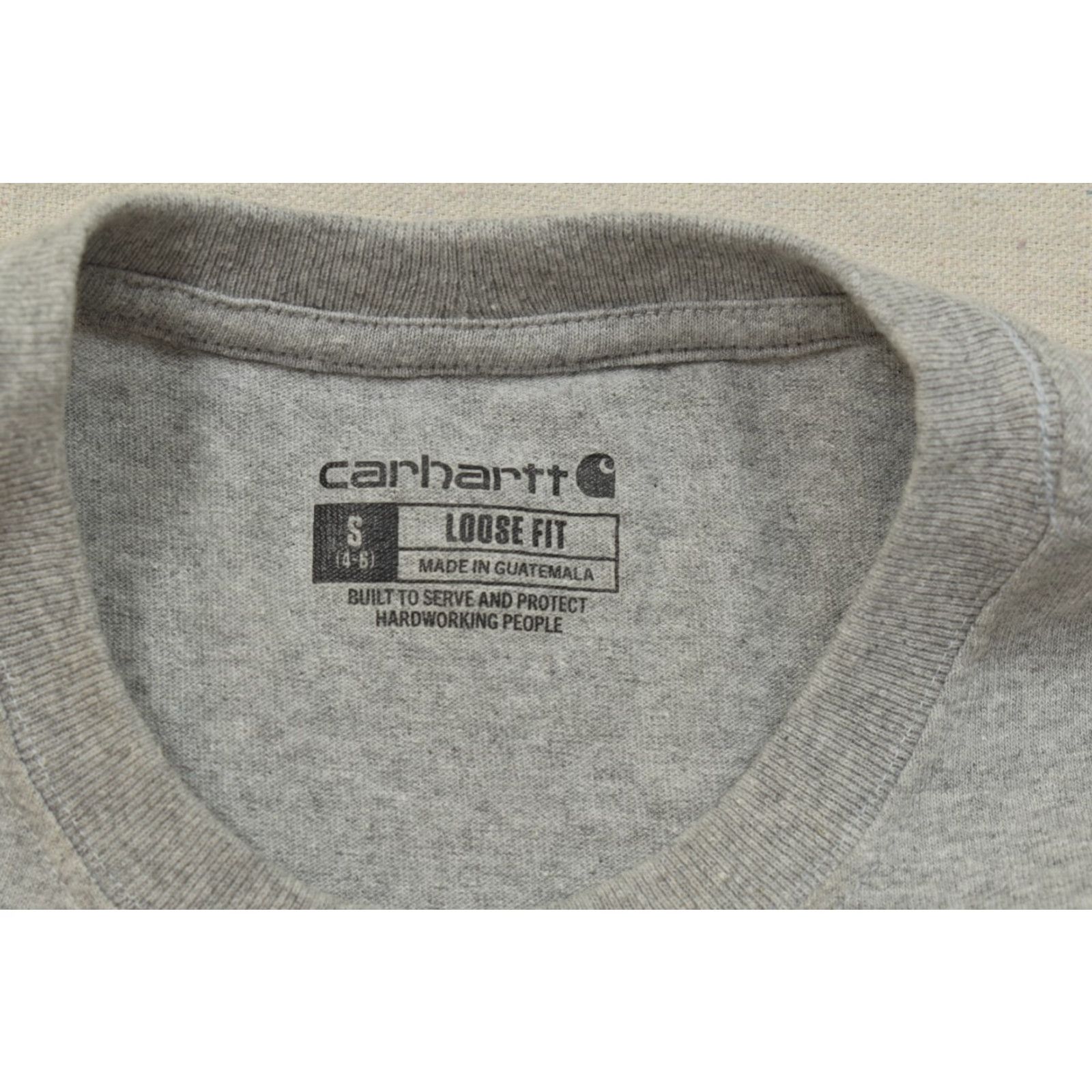 Carhartt VINTAGE? (No) Carhartt K87-W Women's Small Loose Fit Short Sleeve Pocket Tee Heather Gray Shirt Womens Small Gray Pocket Tee Carhartt K87-W Size 28" / US 6 / IT 42 - 6 Thumbnail