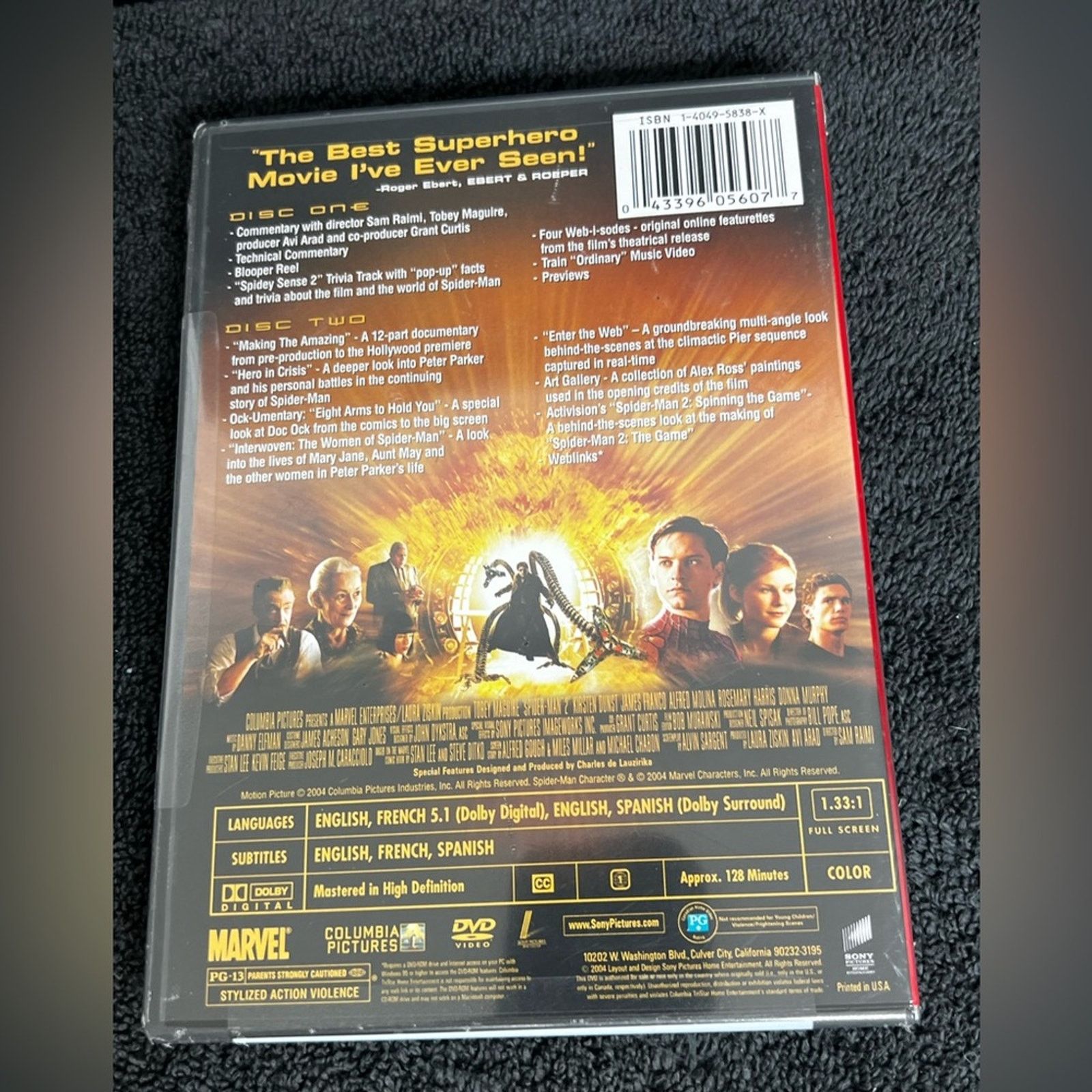 Sony Spider-Man 2 (DVD, 2004 Special Ed) Tobey Maguire - New Size ONE SIZE - 2 Thumbnail