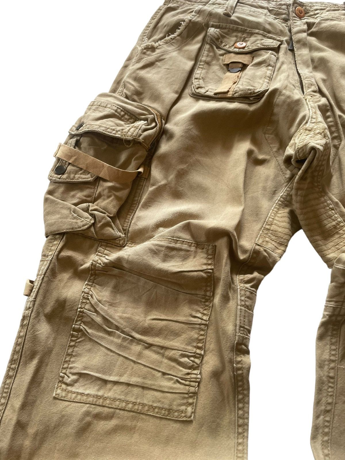 Japanese Brand × Junya Watanabe Junyawatanabe Dolce Gabanna Style Distressed Baggy Cargos Size US 32 / EU 48 - 5 Thumbnail