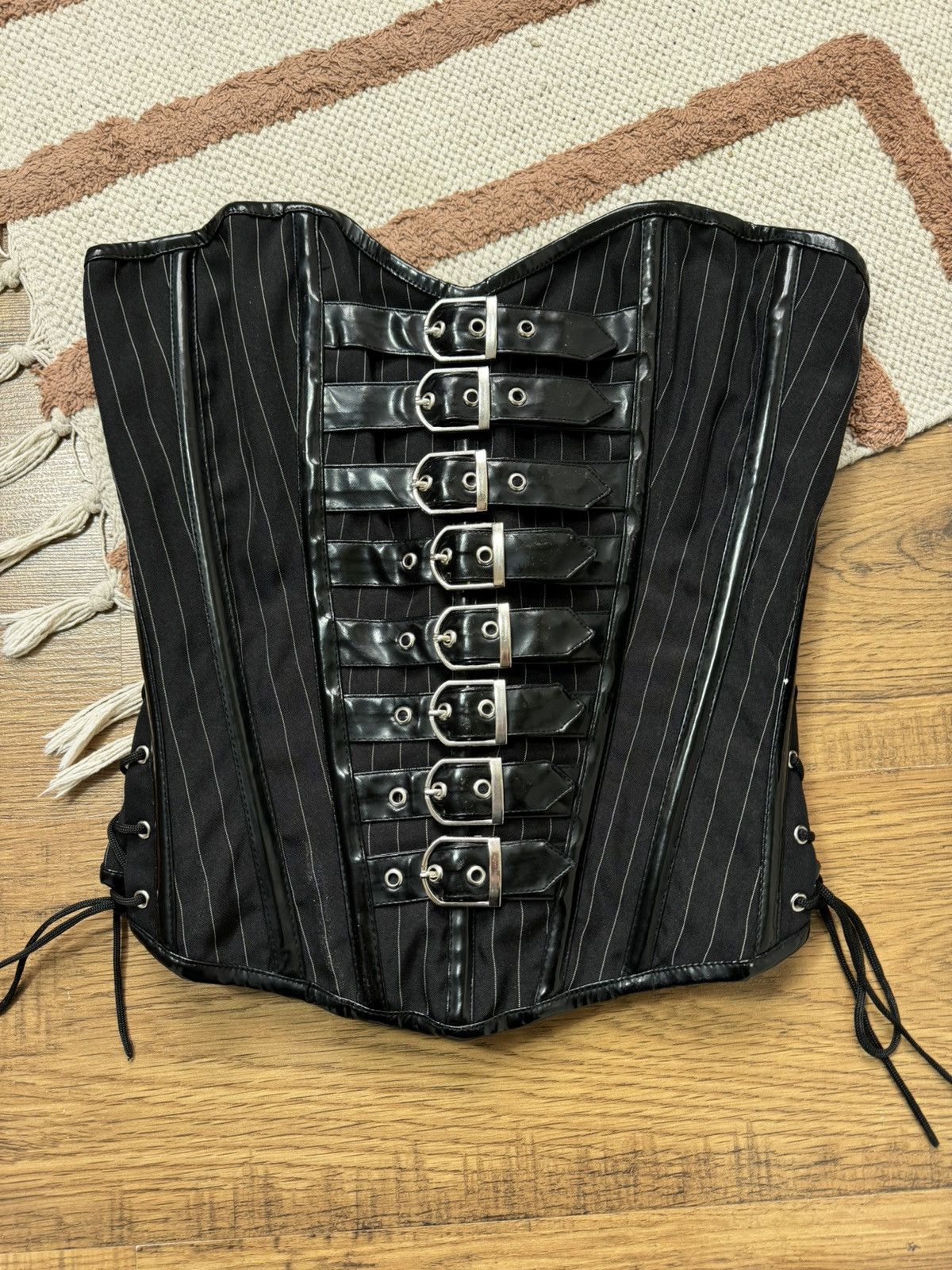 Vintage VIVIENNE WESTWOOD STYLE BURLESKA GRUNGE CORSET Size L / US 10 / IT 46 - 4 Thumbnail