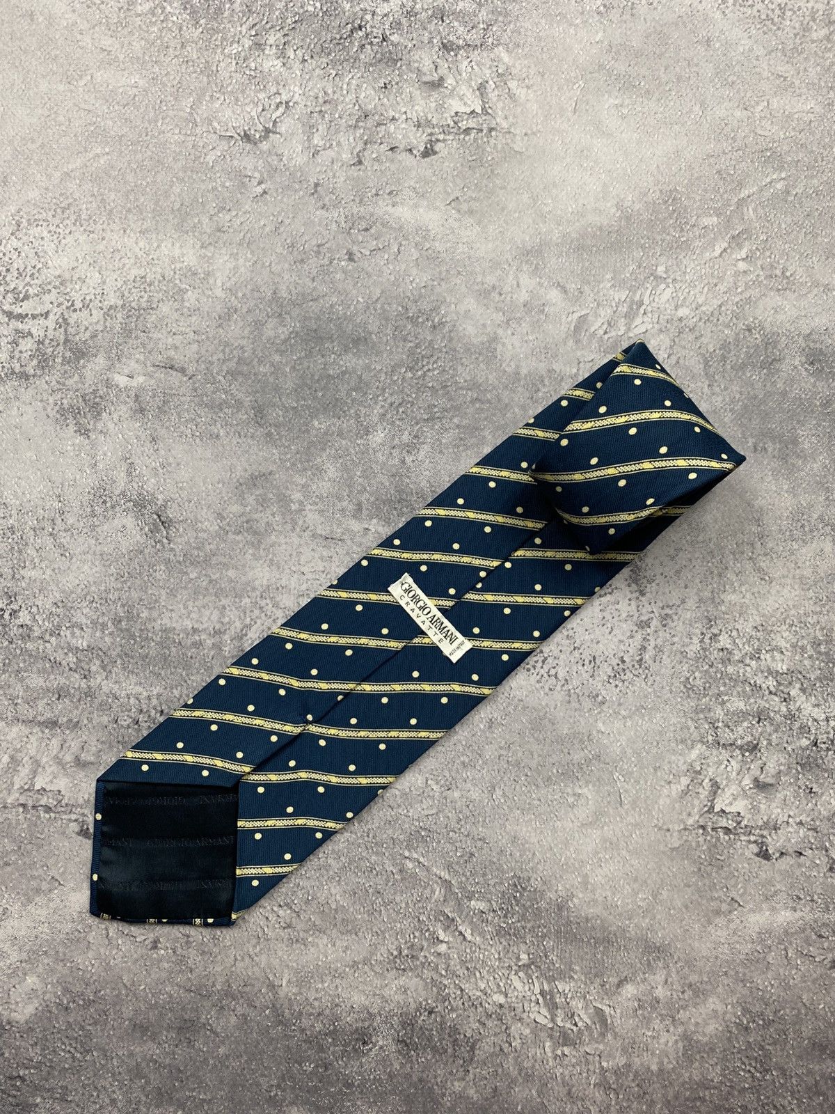 Armani Vintage Giorgio Armani Men's Silk Tie Cravatte Polka Dot Size ONE SIZE - 5 Thumbnail