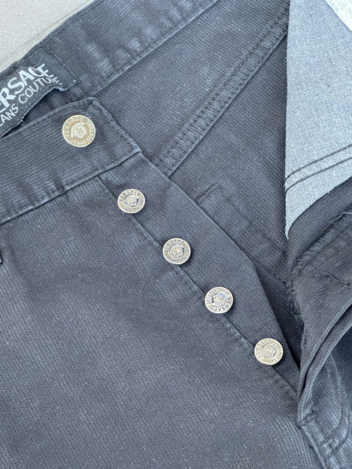 Versace Versace Jeans Couture High Rise Corduroy Black Denim Pants Size US 32 / EU 48 - 19 Thumbnail