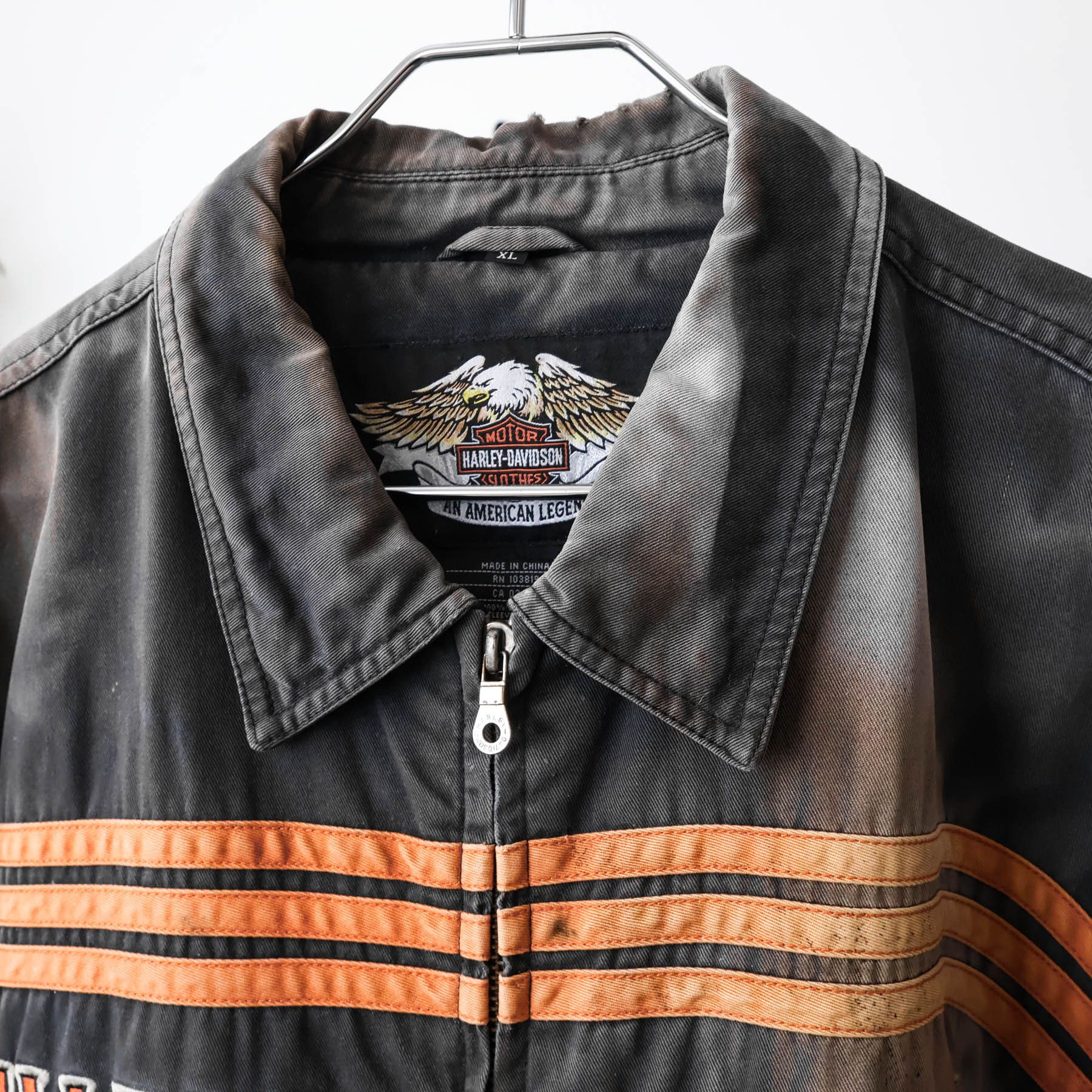 Harley Davidson Vintage Harley Davidson Logo Sun Faded Distressed Jacket Size US XL / EU 56 / 4 - 3 Thumbnail