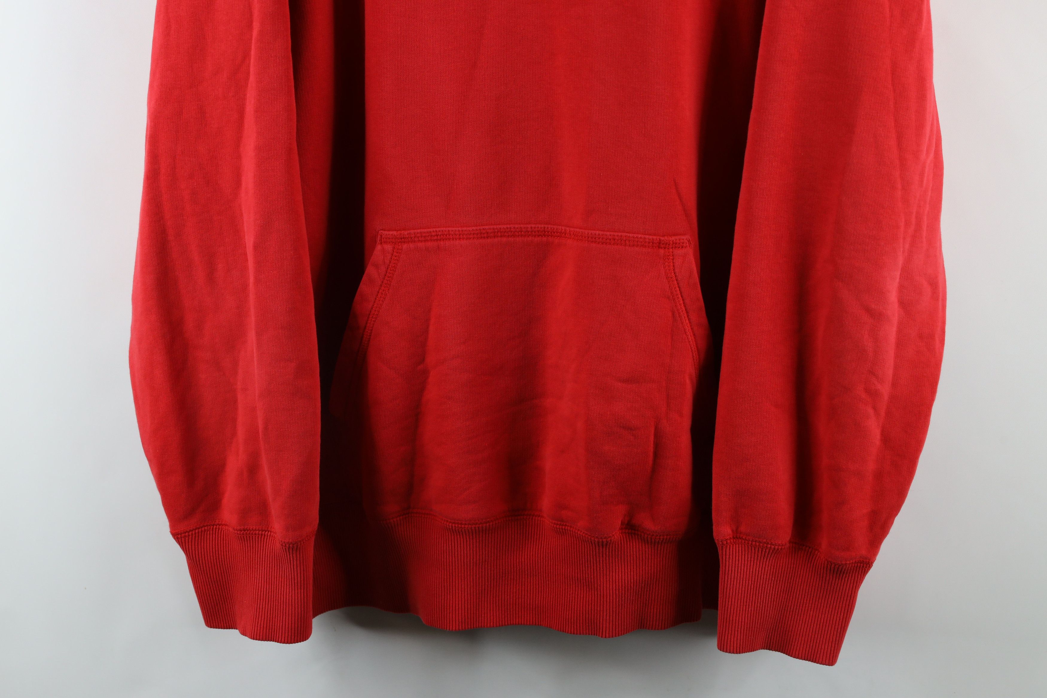 Nike × Vintage Vintage Nike Travis Scott Mini Swoosh Hoodie Sweatshirt Red Size US XXL / EU 58 / 5 - 3 Thumbnail