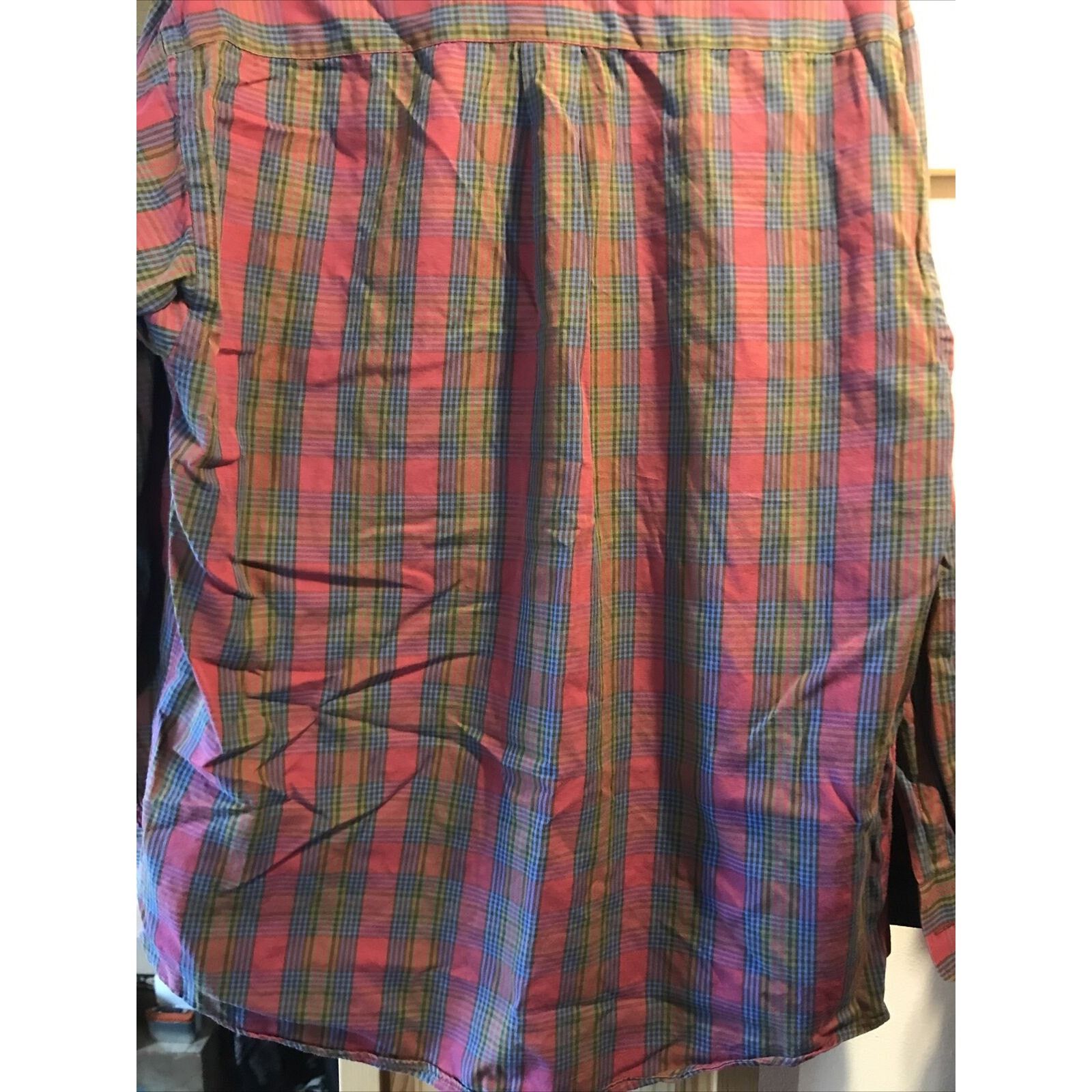 Burberry Burberry London Men’s M Red Plaid Long Sleeve Cotton Shirt Size US M / EU 48-50 / 2 - 12 Thumbnail