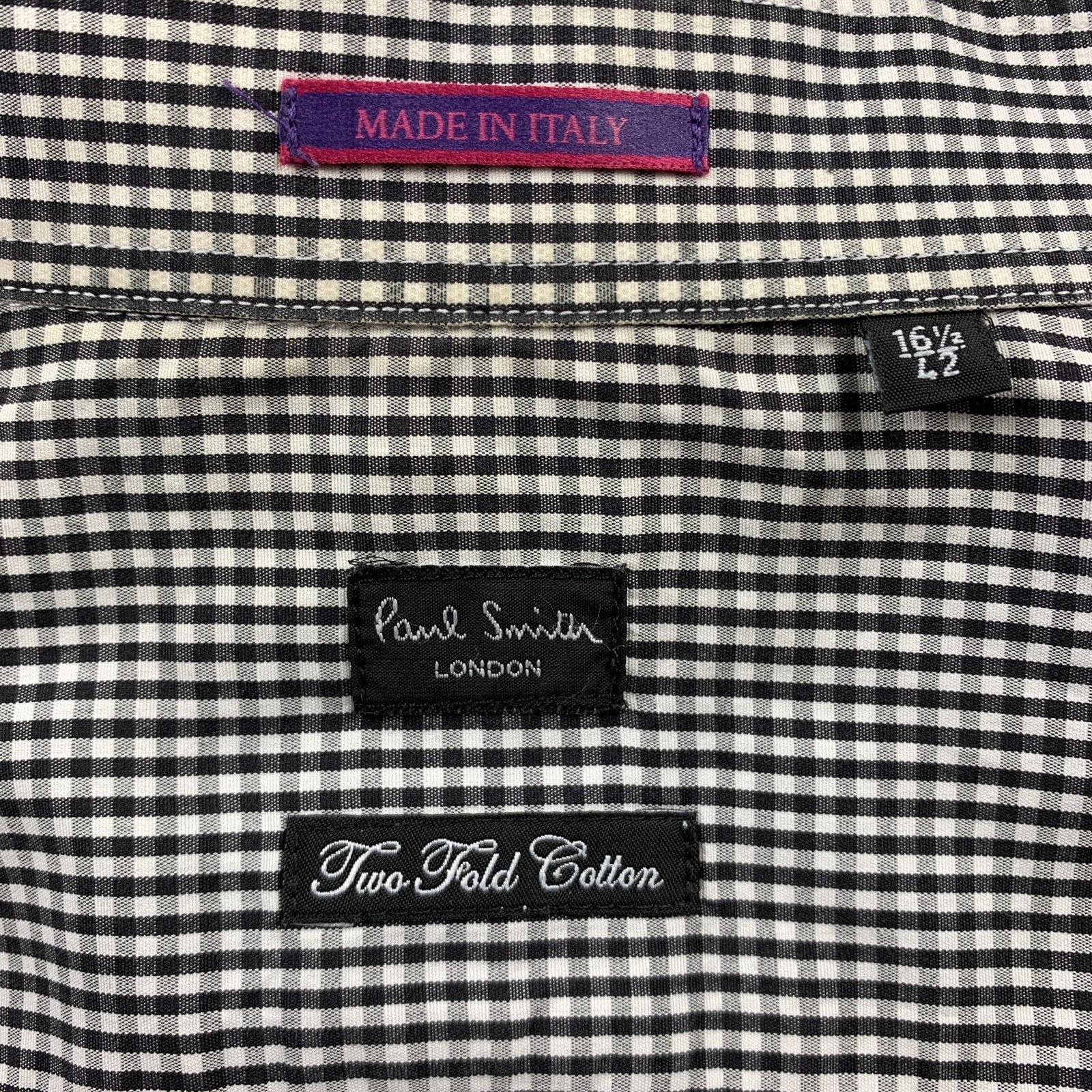 Paul Smith PAUL SMITH Size L Checkered French Cuff Long Sleeve Shirt Size US L / EU 52-54 / 3 - 5 Thumbnail
