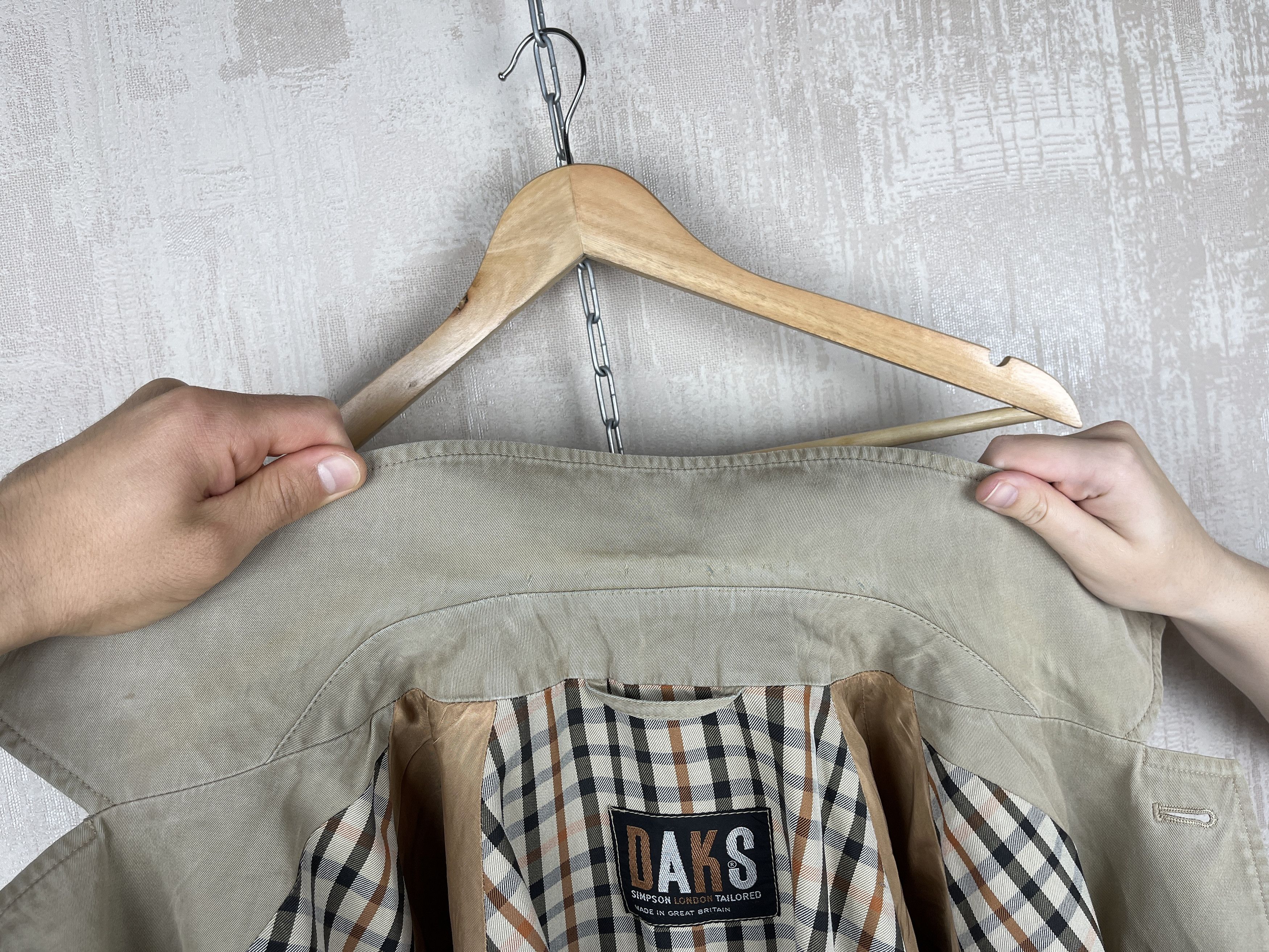 DAKS Vintage Daks London Check Lining Trench Coat Jacket Size US M / EU 48-50 / 2 - 5 Thumbnail