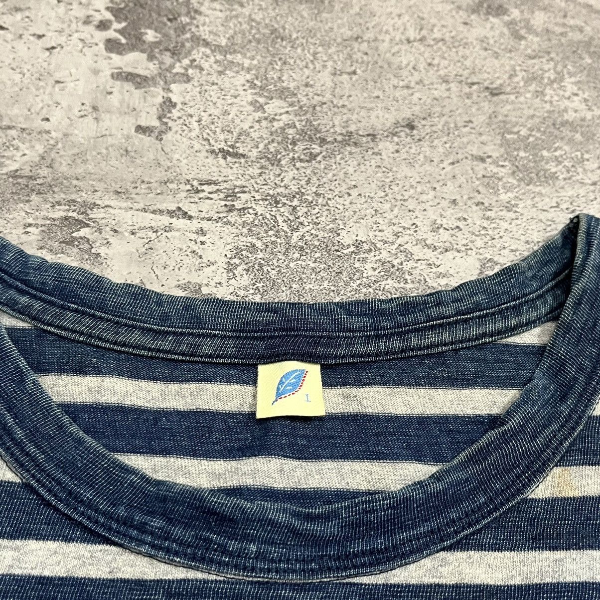 Pure Blue Japan Pure Blue Japan Indigo Pocket Striped Tee Size US XXS / EU 40 - 7 Thumbnail