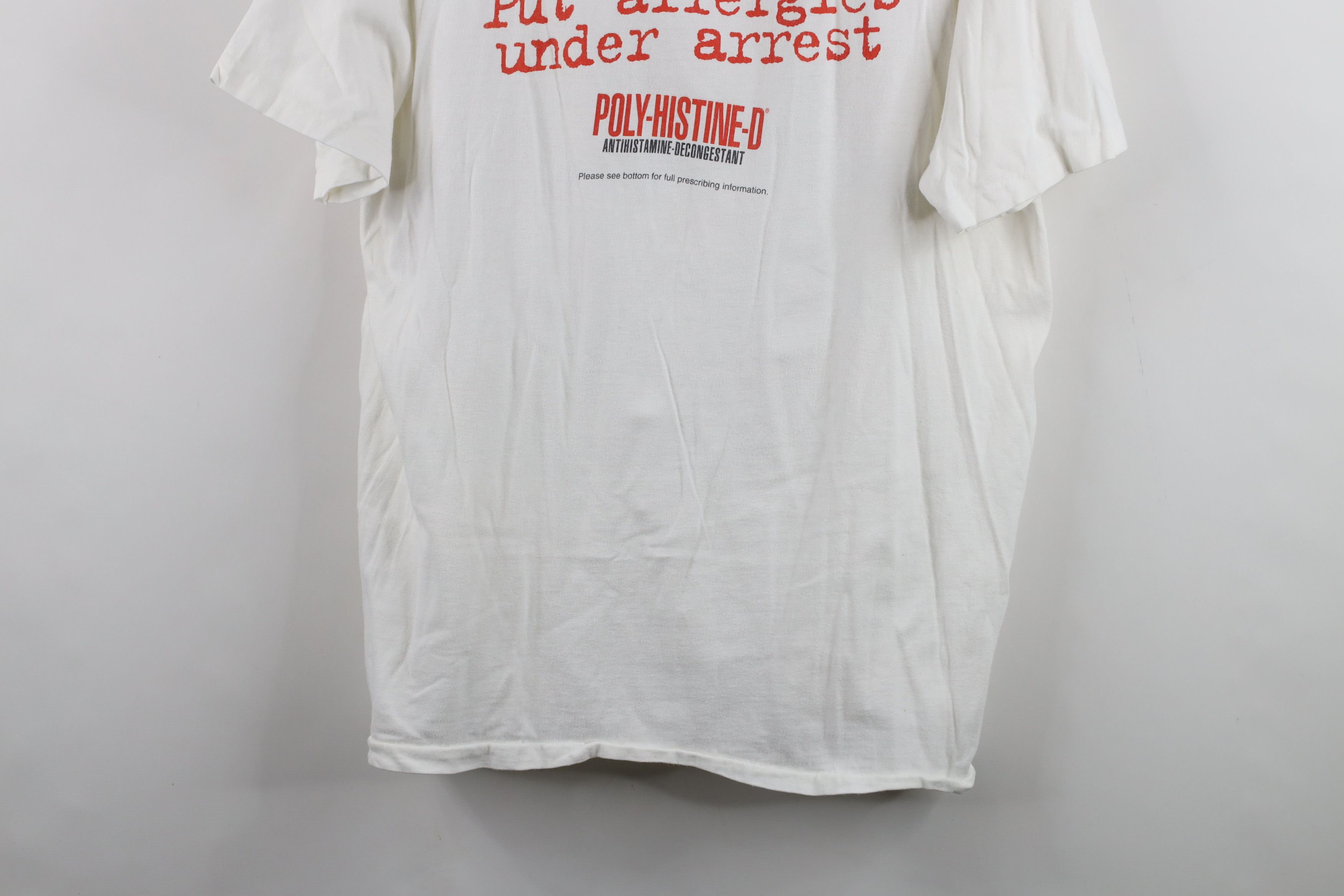 Vintage Vintage 90s Poly Histine D Antihistamine Cartoon T-Shirt USA Size US XXL / EU 58 / 5 - 3 Thumbnail