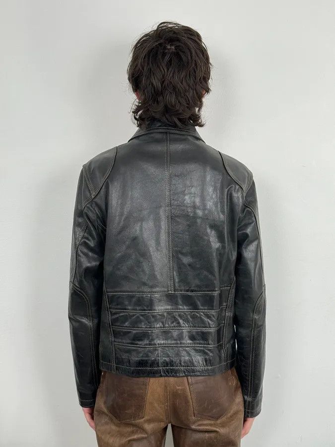 Daniele Alessandrini Daniele Alessandrini Black Eroded Leather Jacket Size US M / EU 48-50 / 2 - 3 Thumbnail