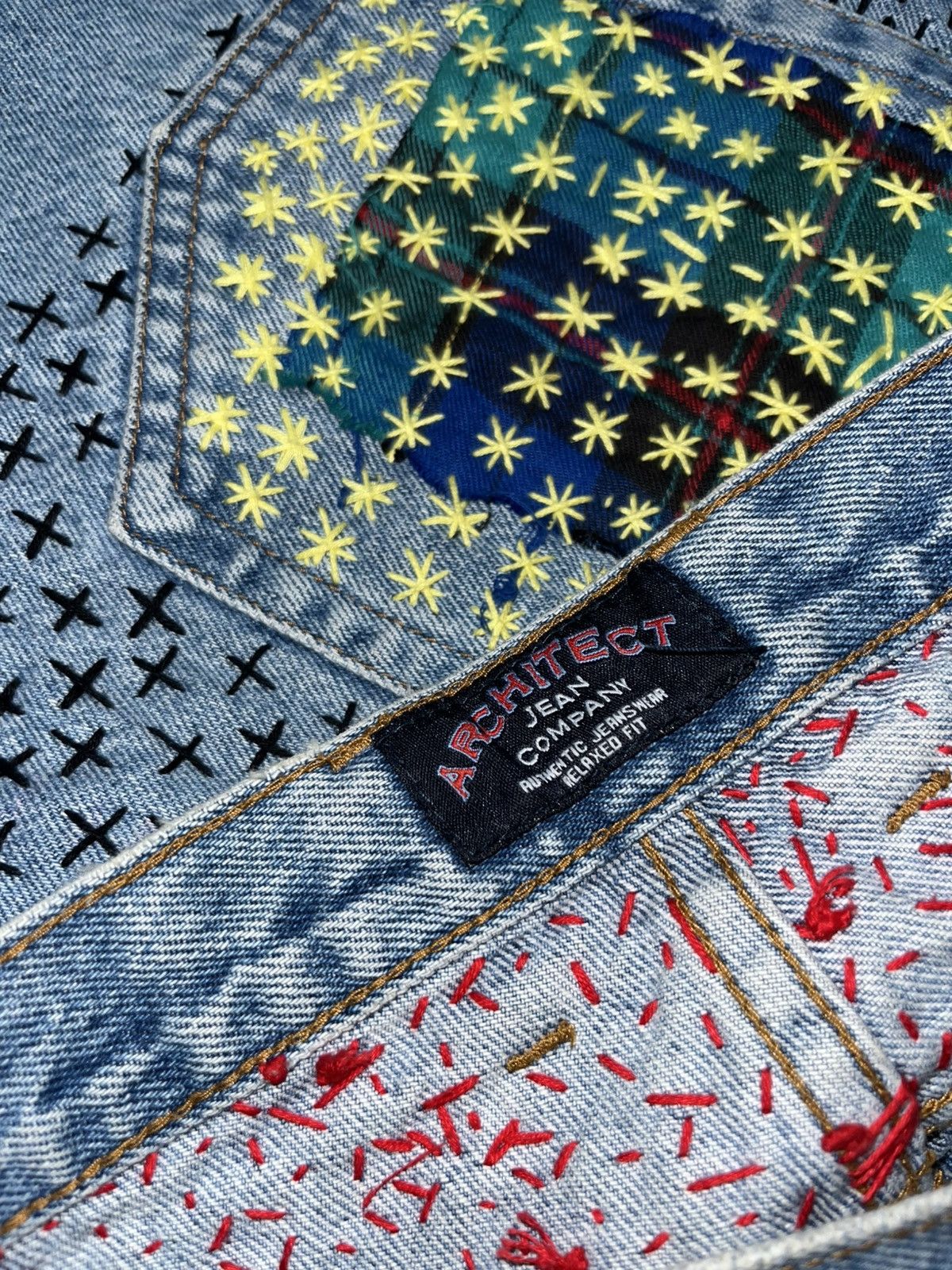 Handmade Architect Jeans Sashiko Size US 34 / EU 50 - 8 Thumbnail